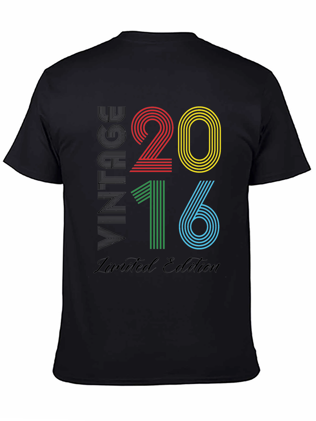 Black Vintage 2016 Limited Edition T-Shirt view 4