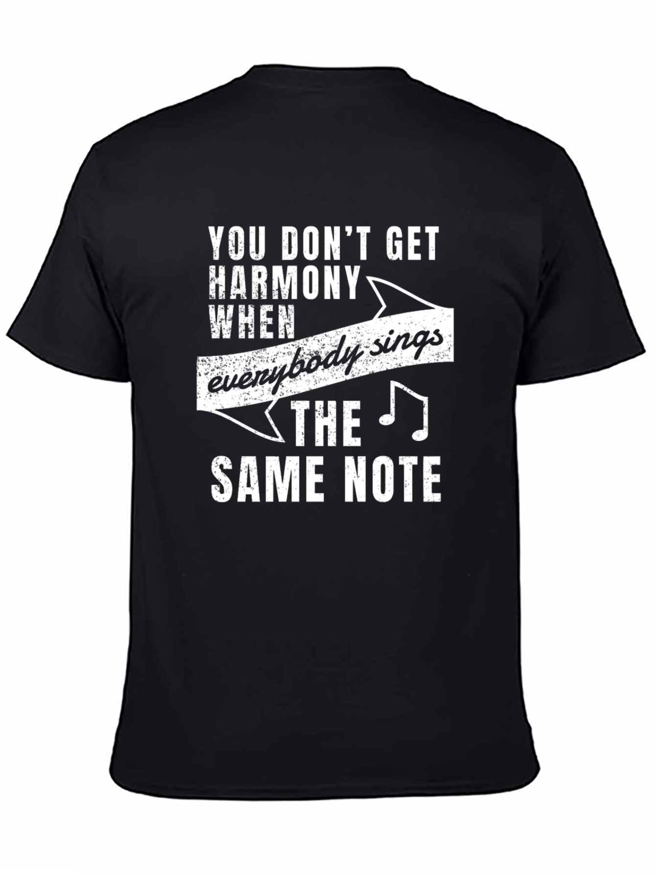 Black Harmony T-Shirt - Music Humor Tee view 4