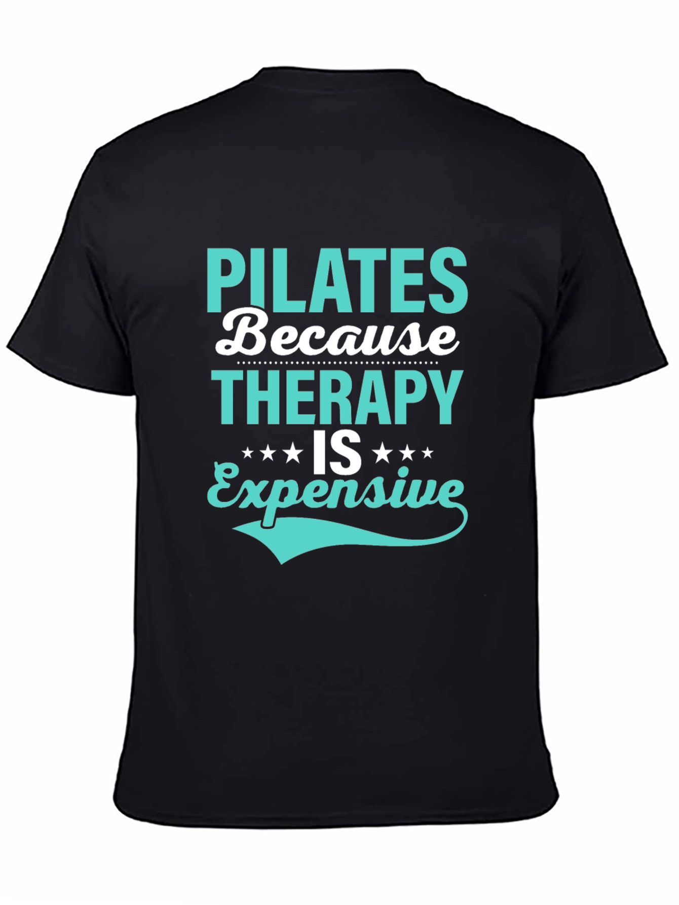 Black Pilates Therapy Funny Graphic Tee view 4
