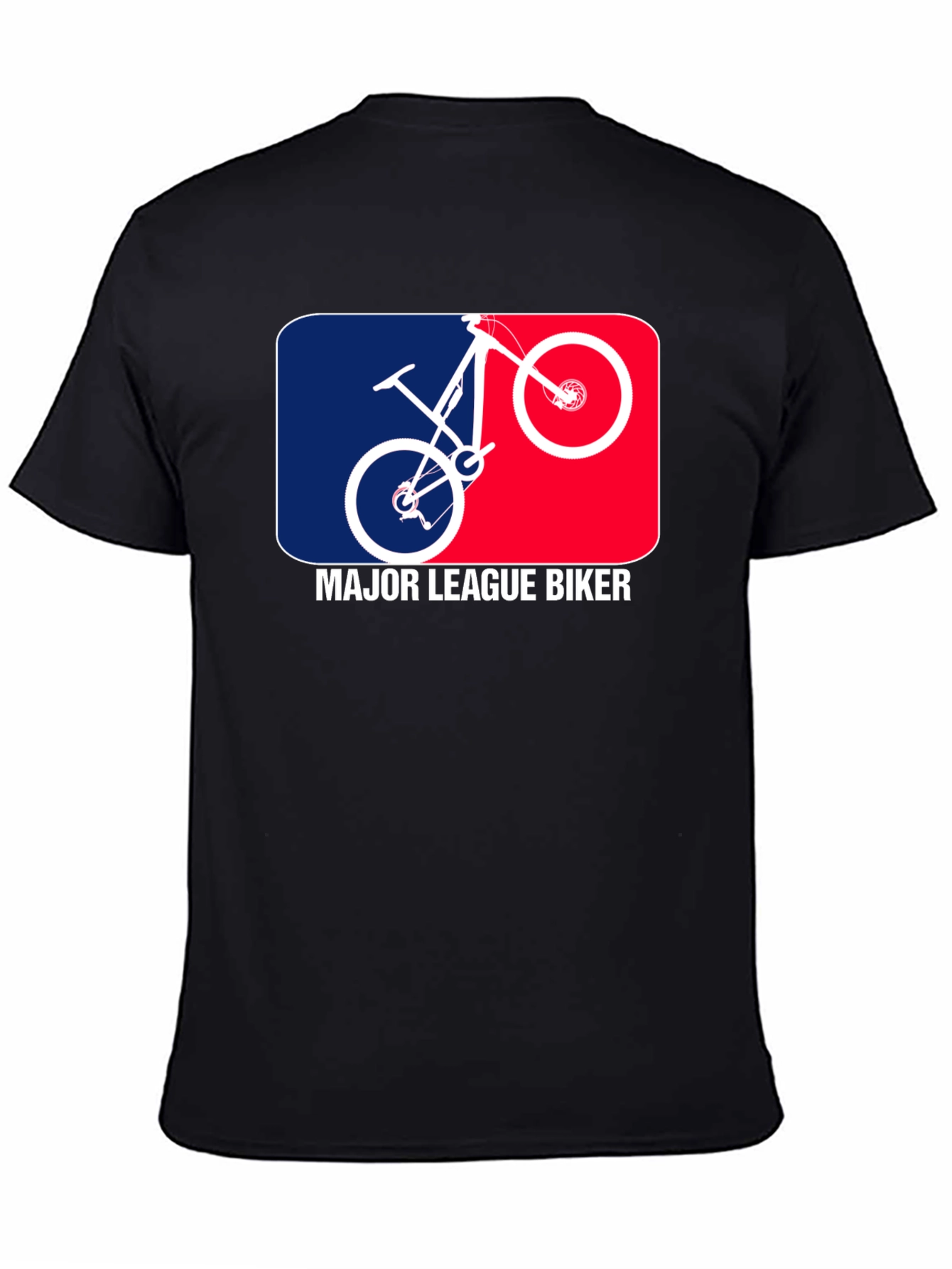 Black Major League Biker T-Shirt - Black Tee view 4