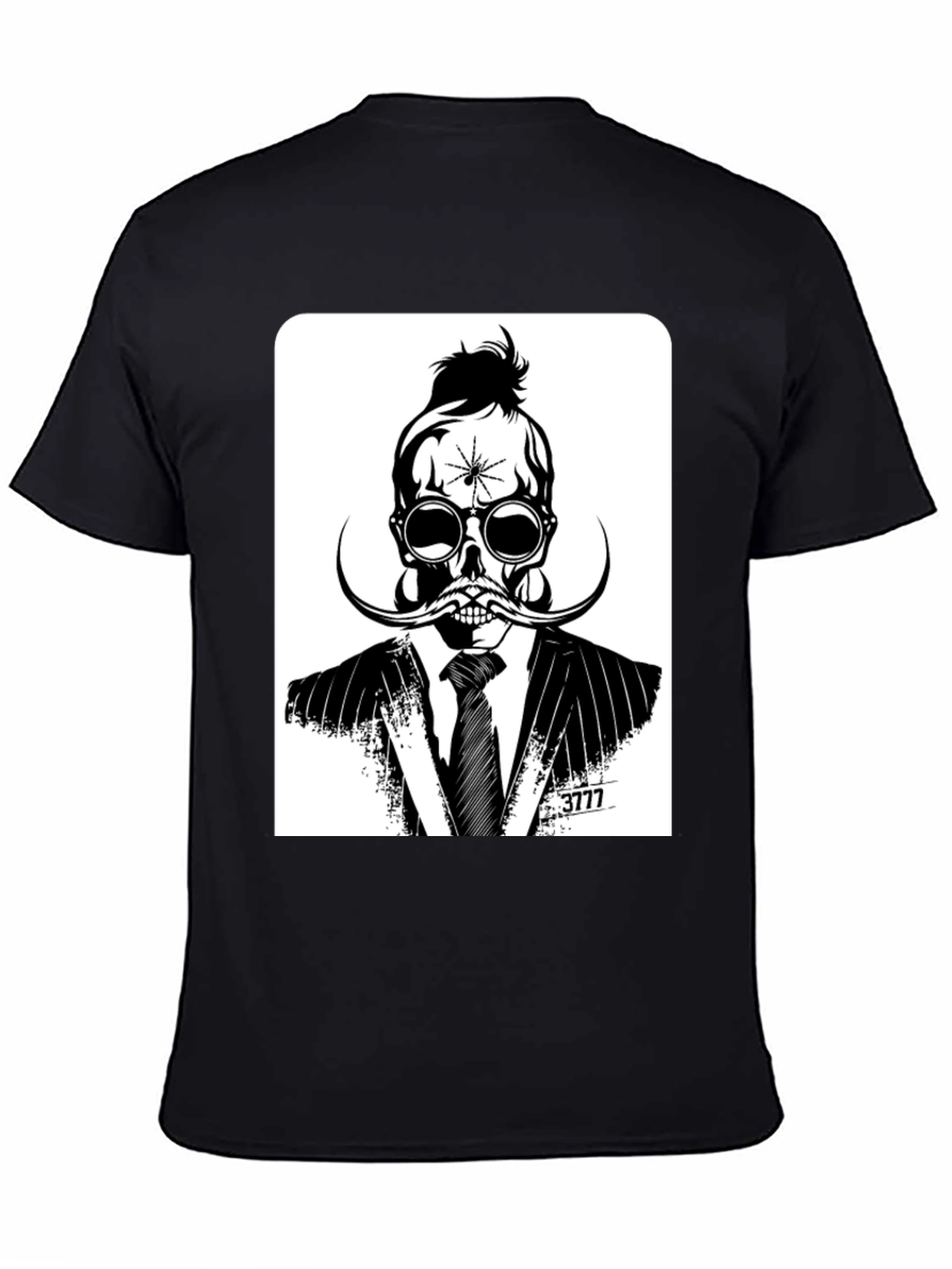 Black Skull in Suit Graphic Tee - Unique Stylish Design view 4