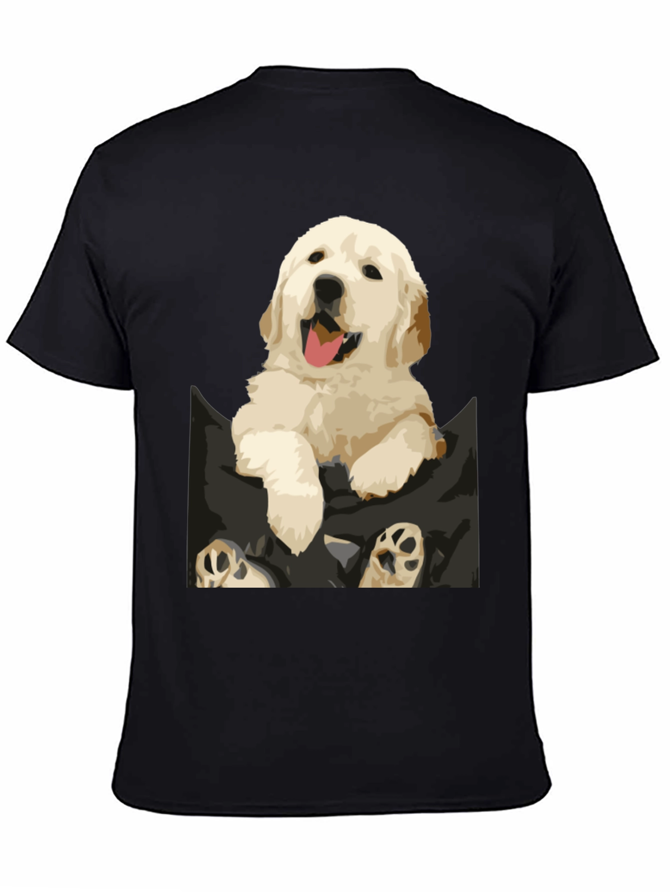 Black Puppy Pocket Graphic Tee view 4