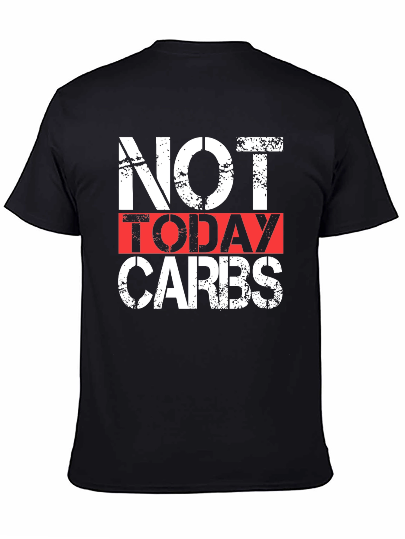 Black Not Today Carbs Graphic Tee - Black view 4