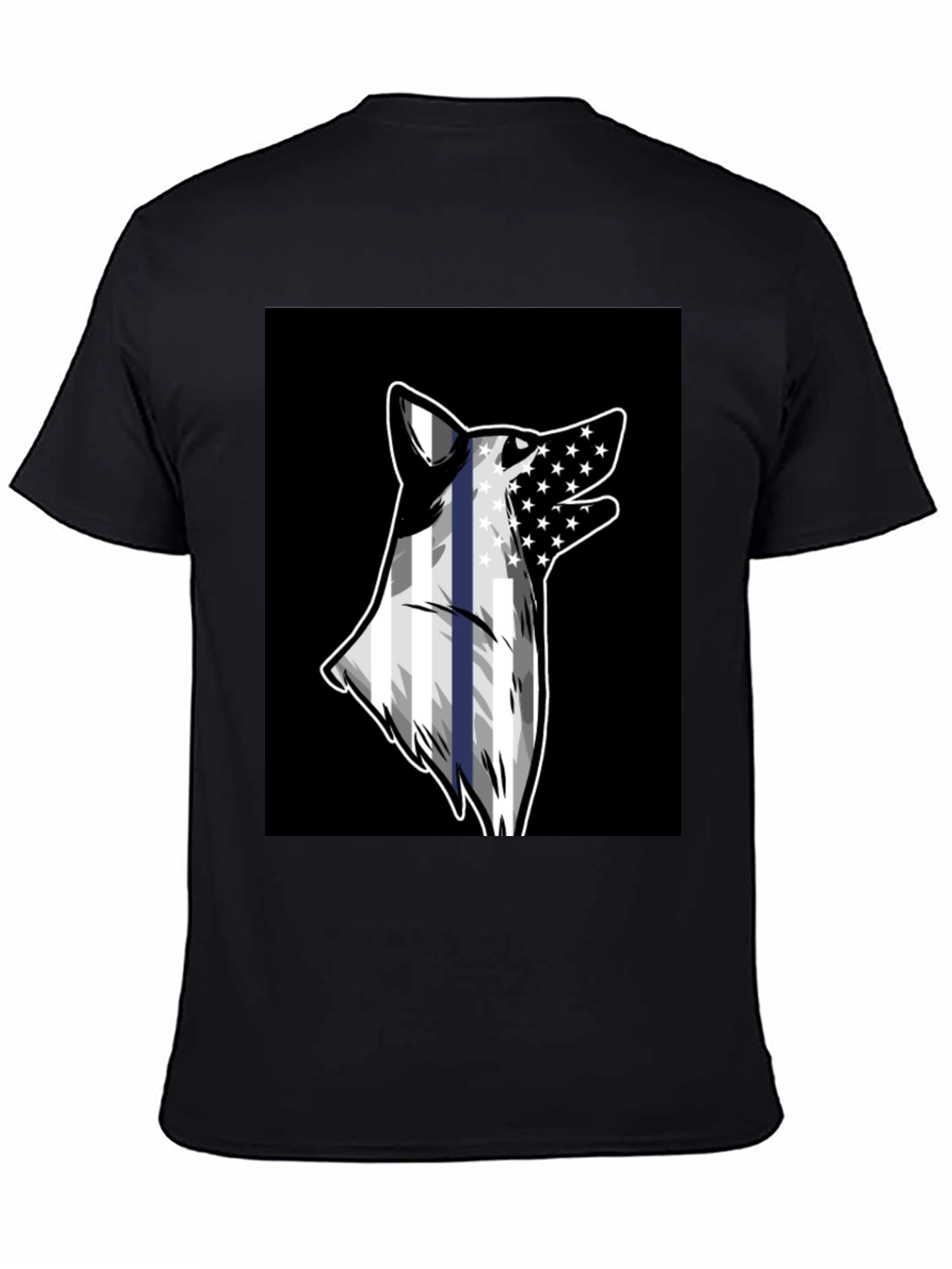 Black Wolf Flag T-Shirt view 4