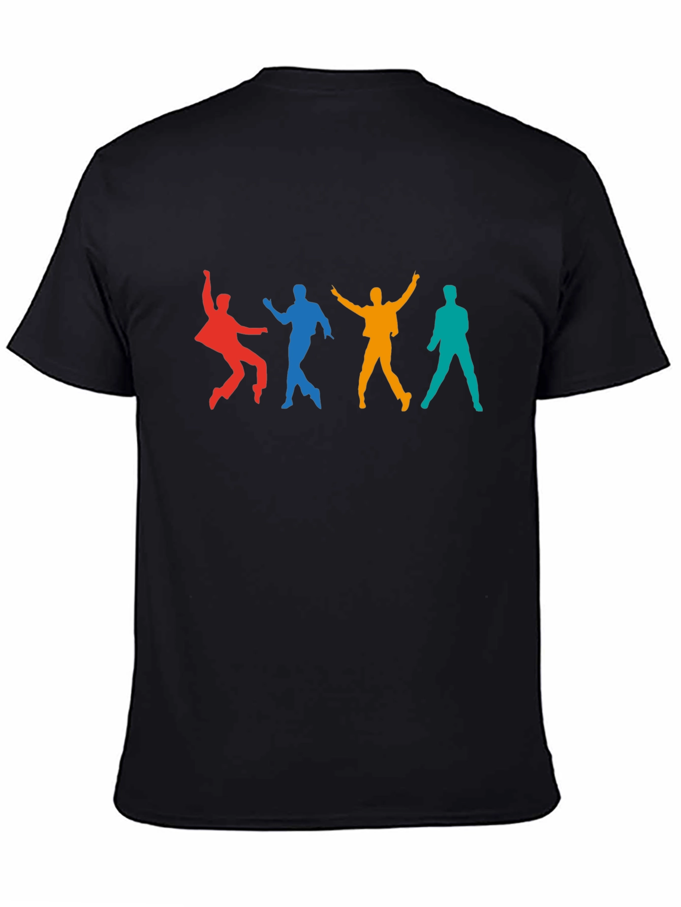 Black Retro Dance Silhouette Graphic Tee - Black view 4