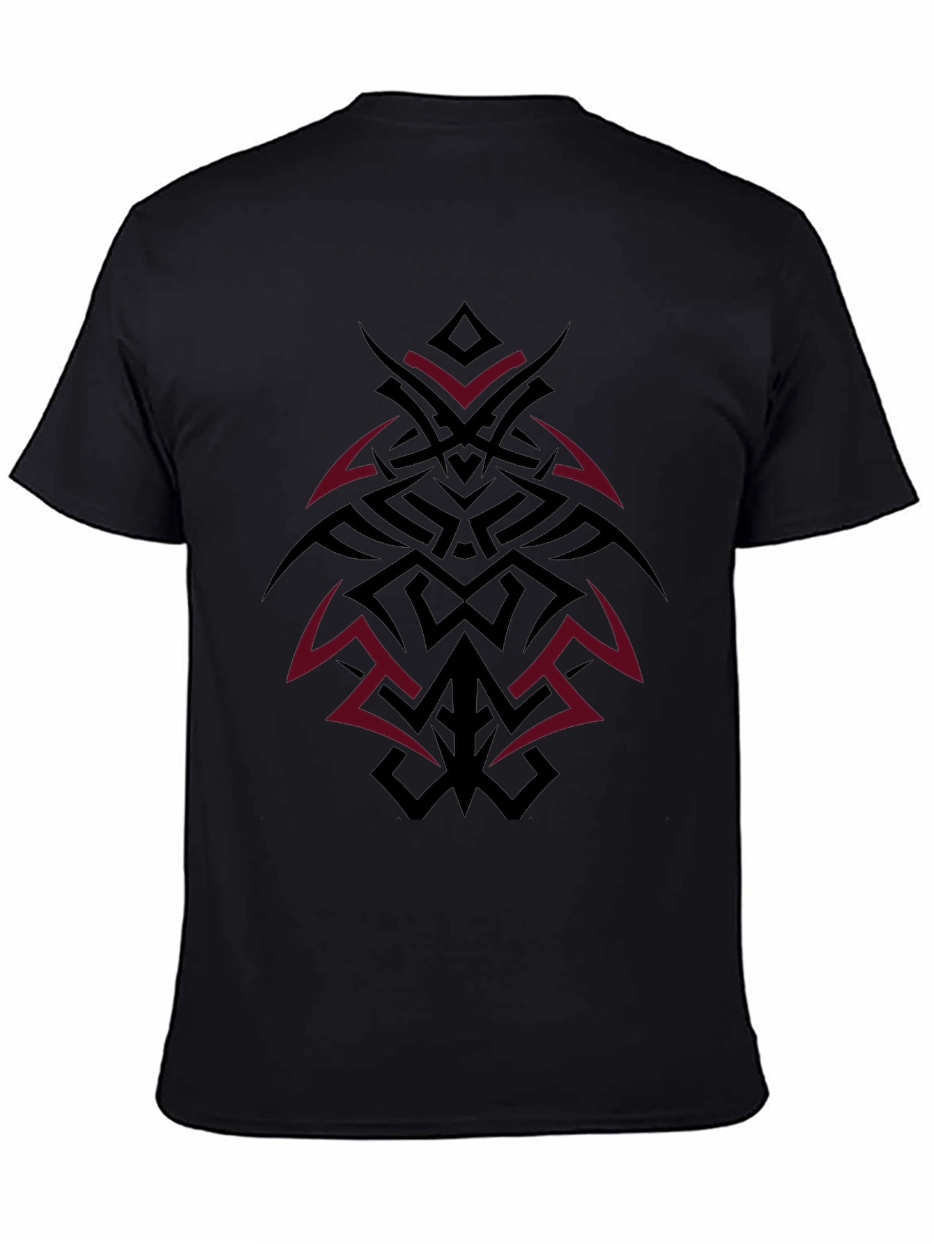 Black Tribal Tattoo Graphic Black T-Shirt view 4