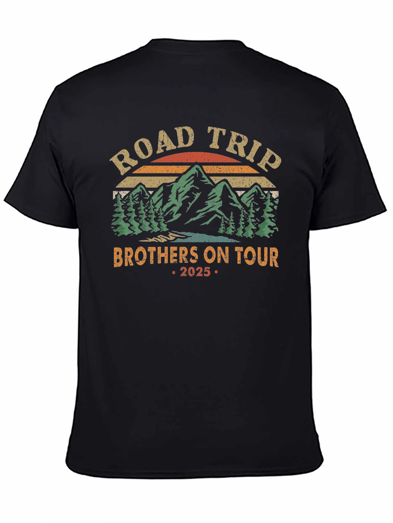 Black Road Trip Brothers On Tour 2025 T-Shirt view 4