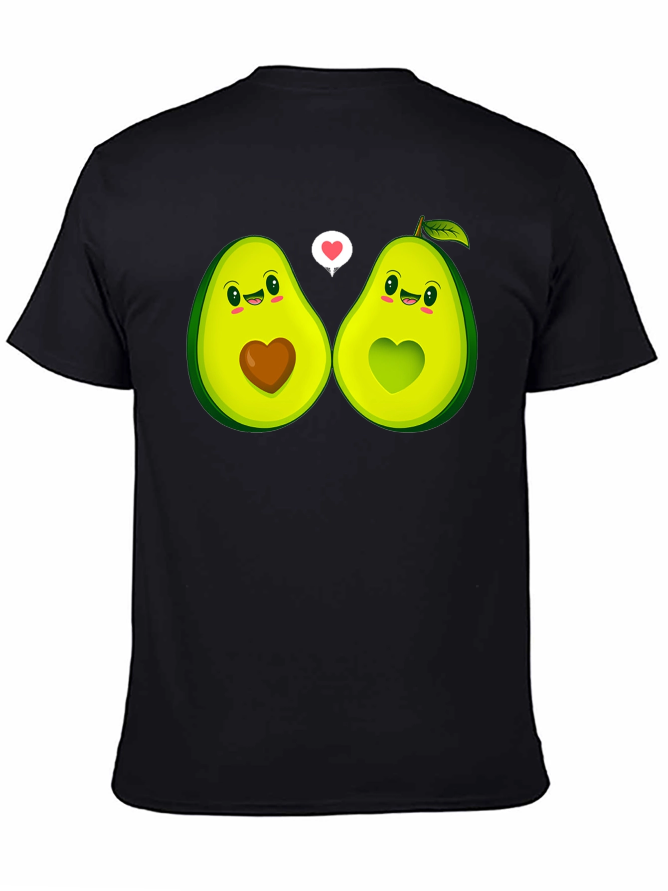 Black Avocado Love Graphic T-Shirt - Black Cotton Tee view 4