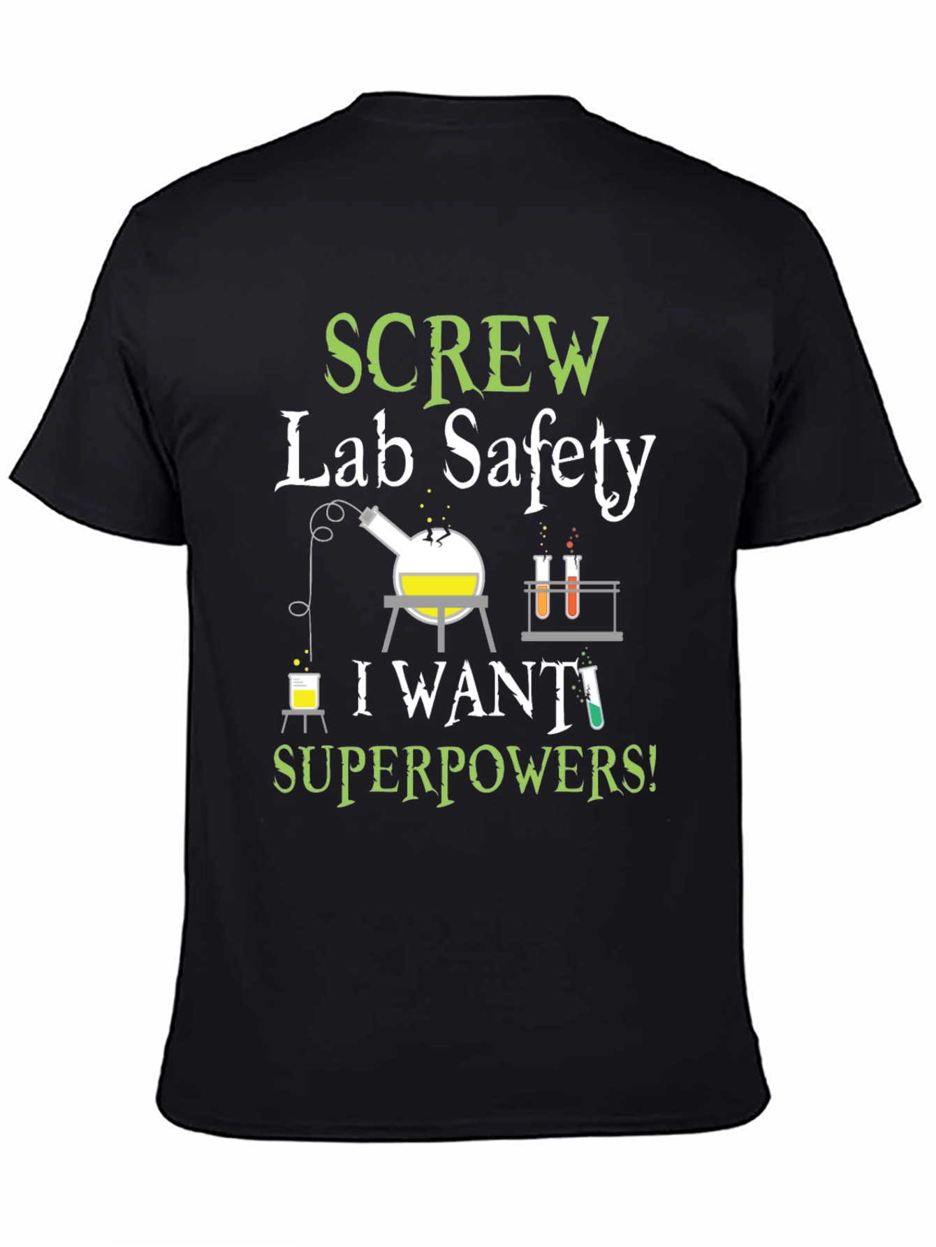 Black Screw Lab Safety T-Shirt: Science Humor Tee view 4