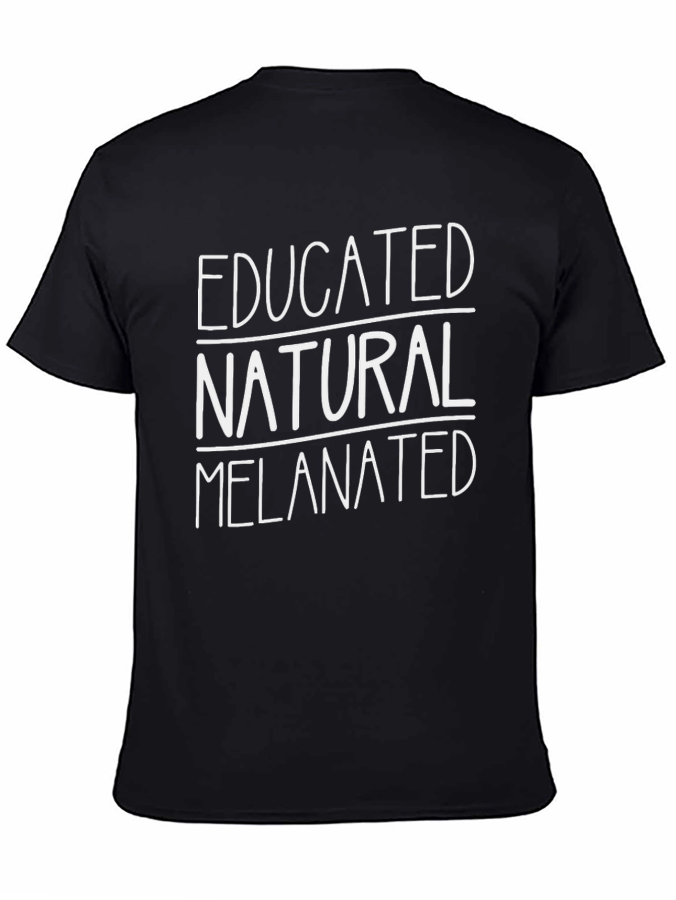 Black Educated Natural Melanated Graphic Tee view 4