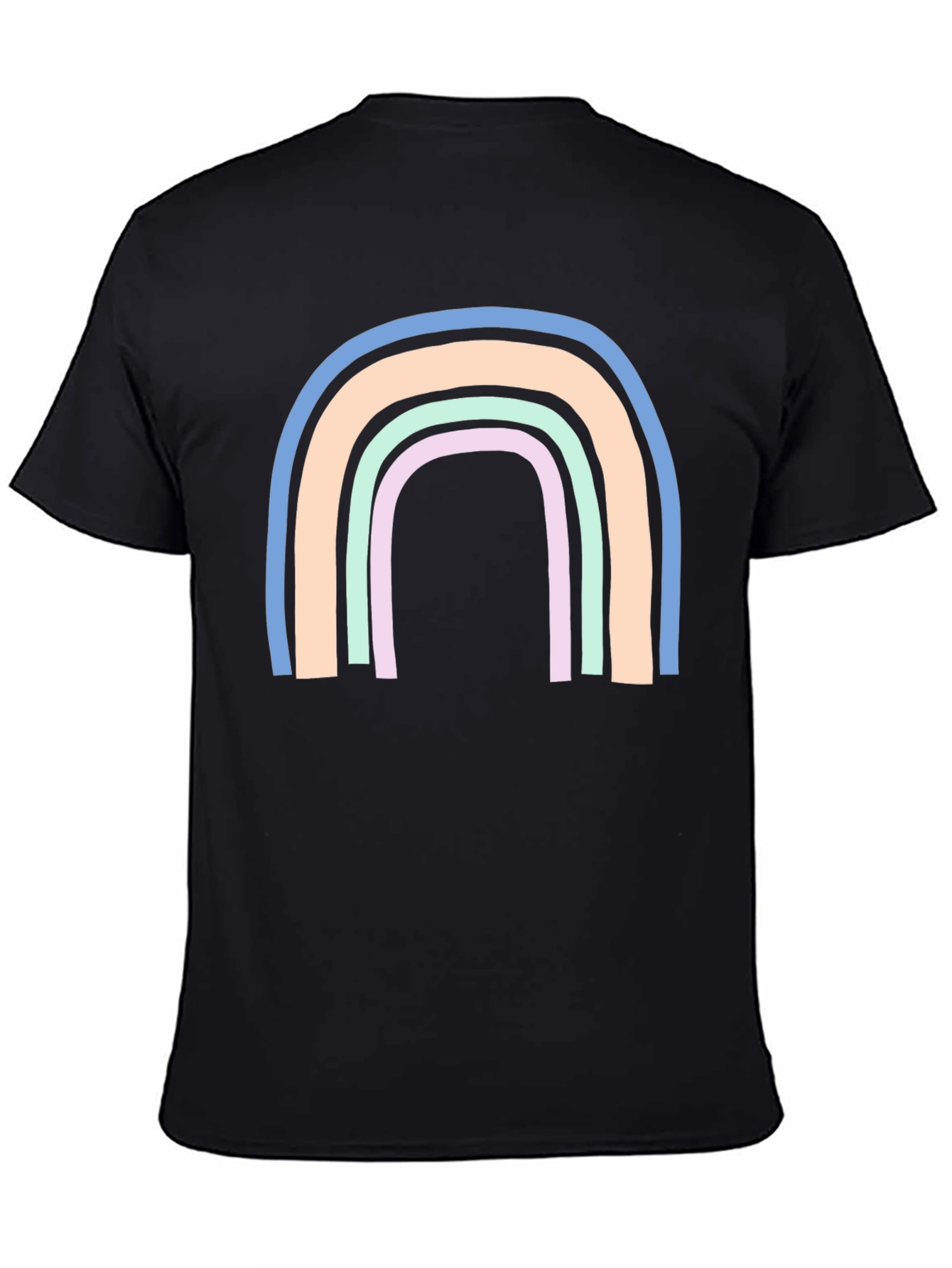 Black Rainbow Graphic Tee - Casual Comfort view 4