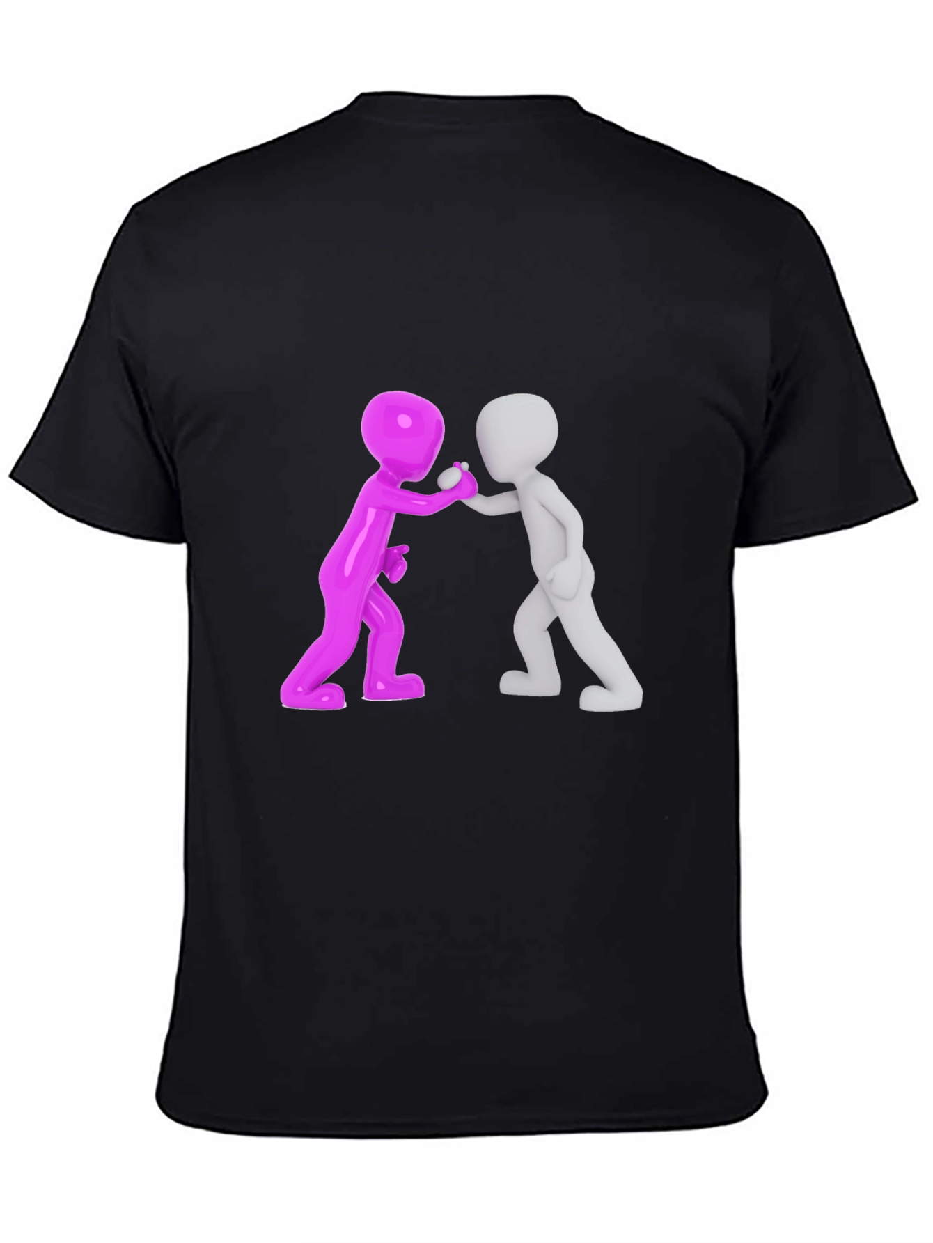 Black Fun Character Graphic Tee - Black view 4