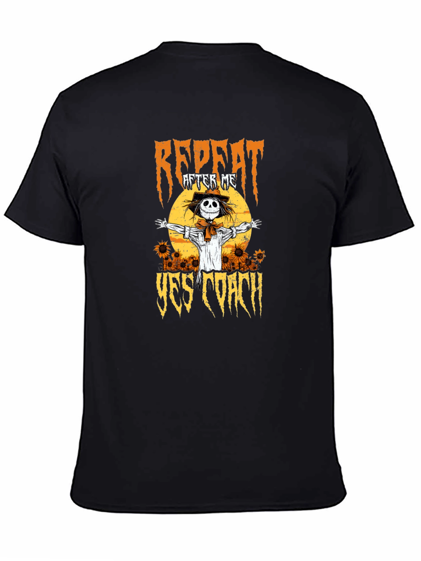 Black Repeat After Me - Yes Coach T-Shirt view 4