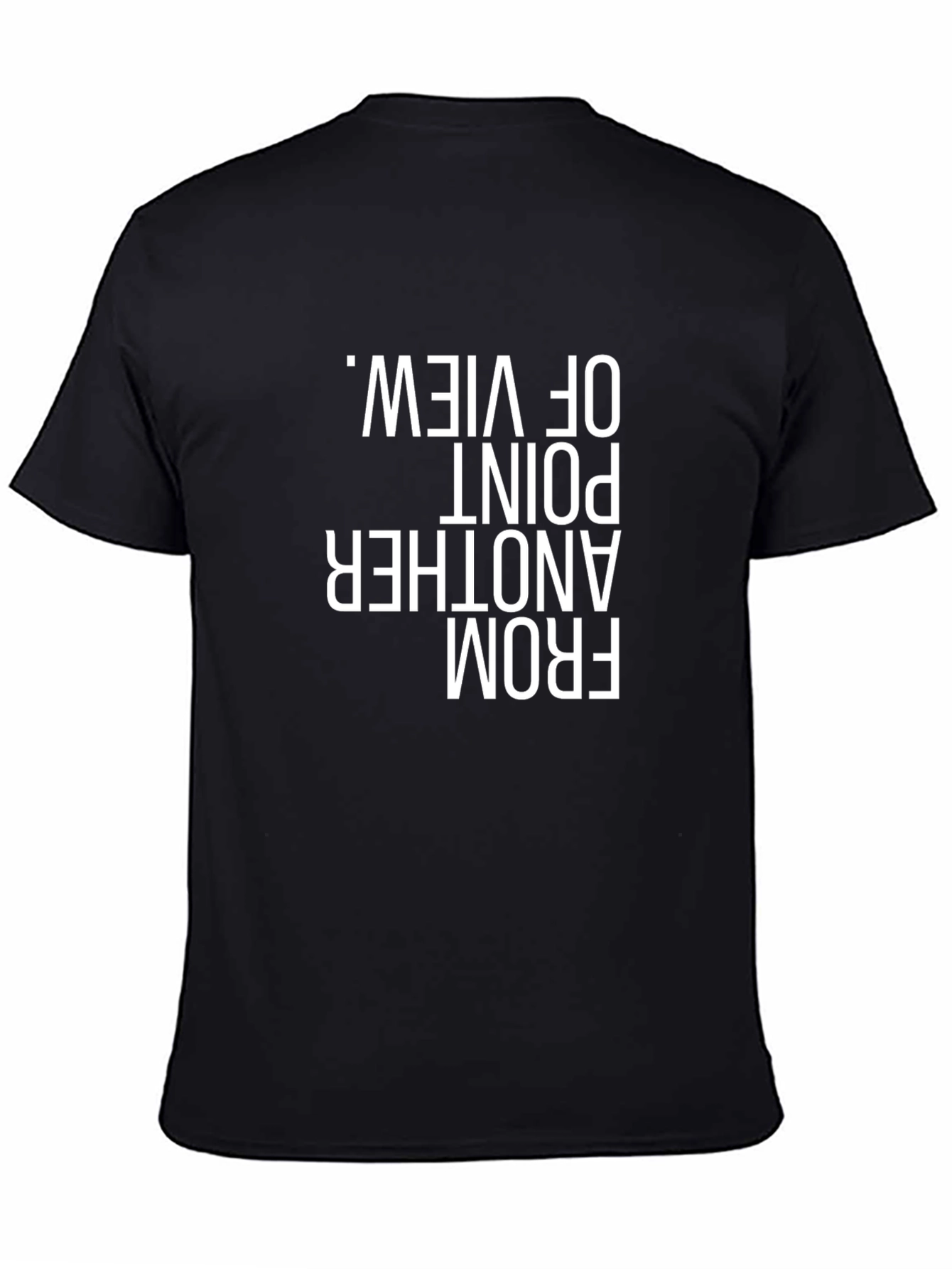 Black Black T-Shirt with Text - 'Another Point of View' view 4