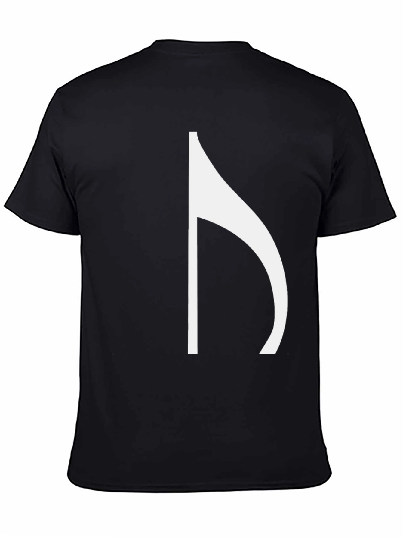 Black Modern Black Tee with Minimalist White Graphic view 4