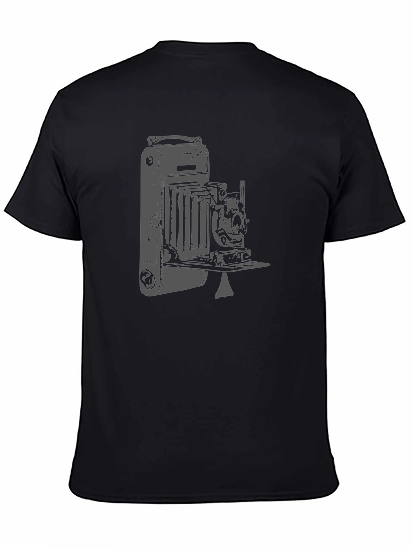 Black Vintage Camera Graphic Tee - Classic Style! view 4