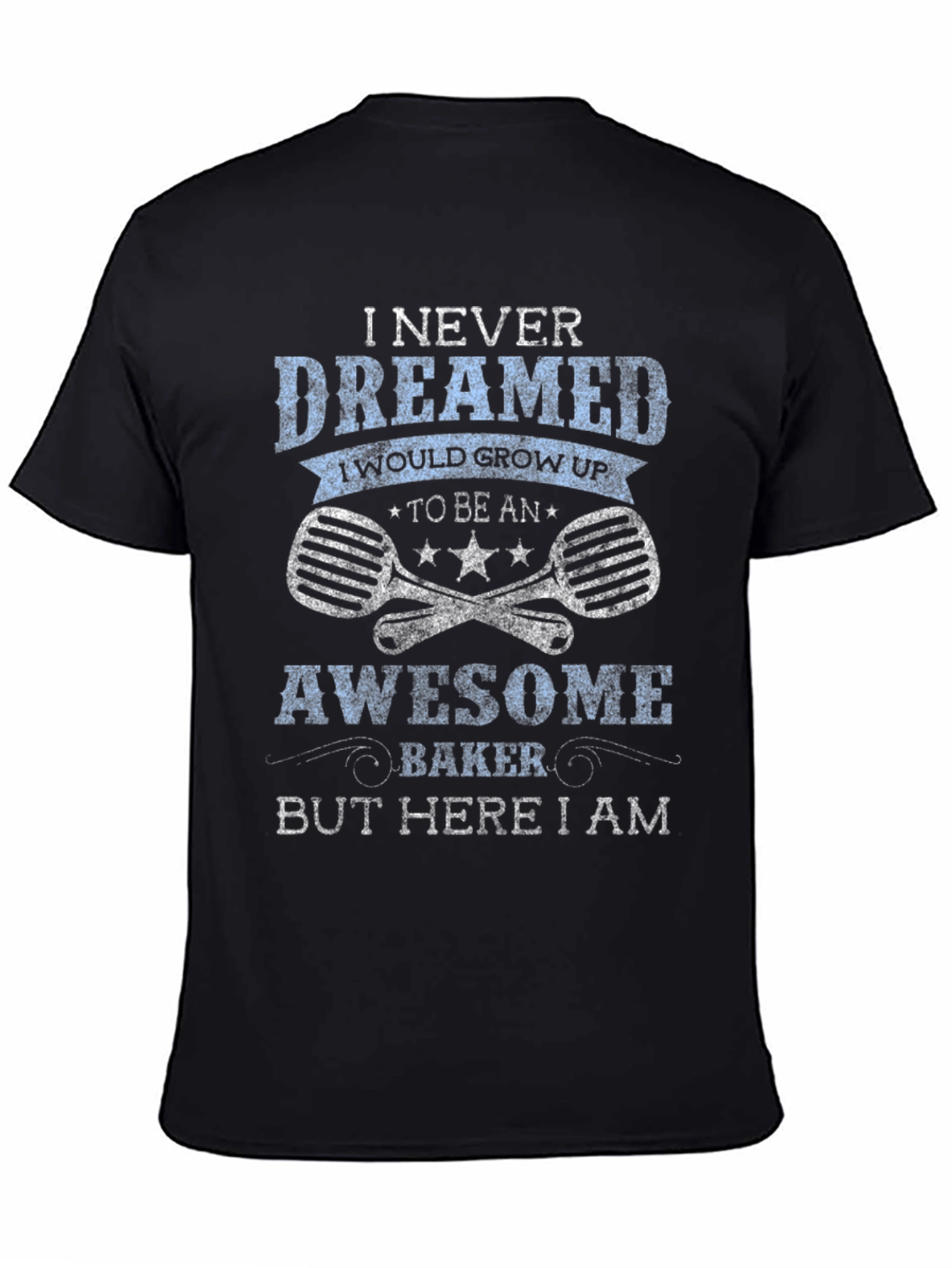Black Awesome Baker Graphic T-Shirt view 4