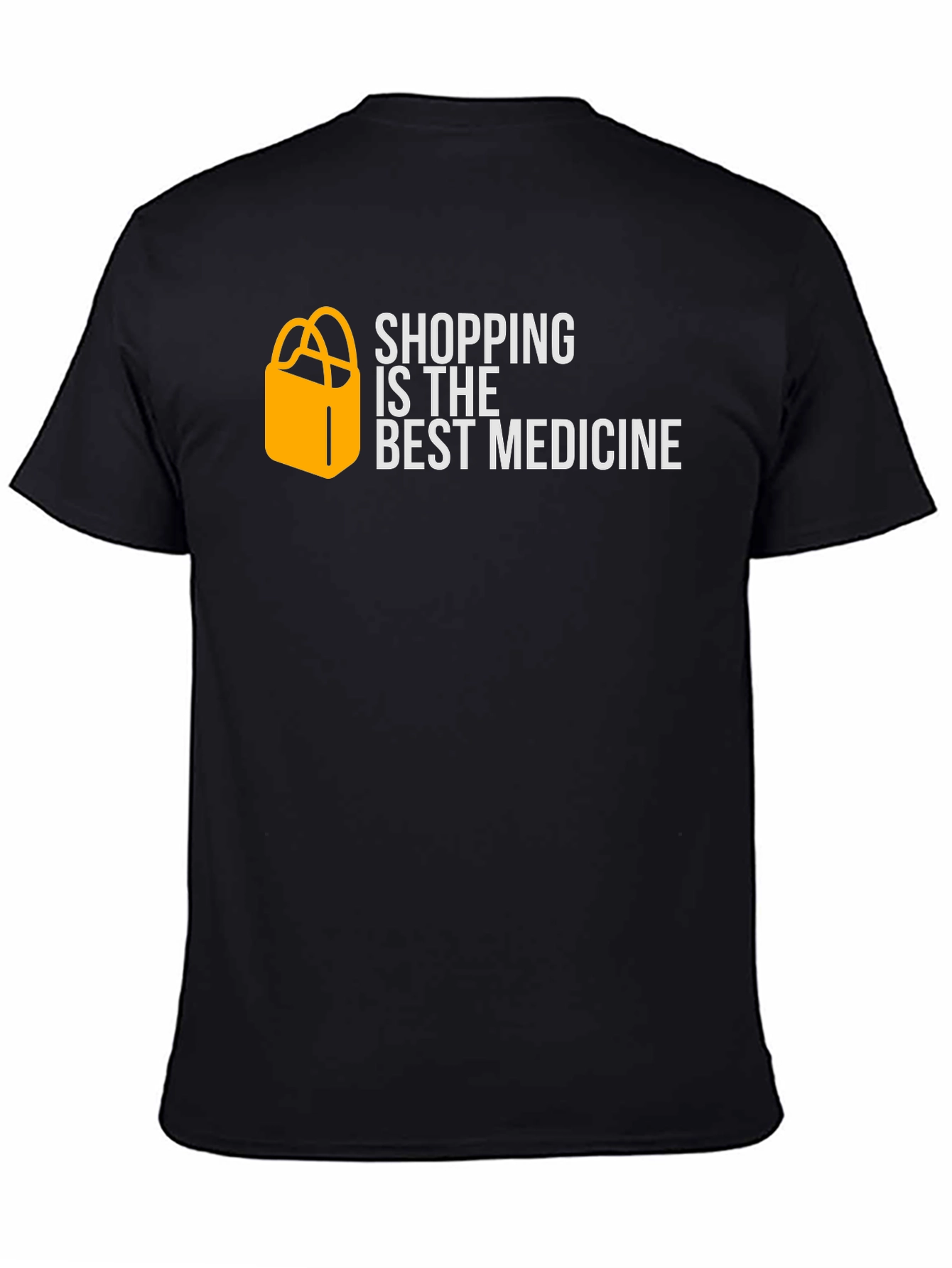 Black Shopping is the Best Medicine Graphic T-Shirt view 4