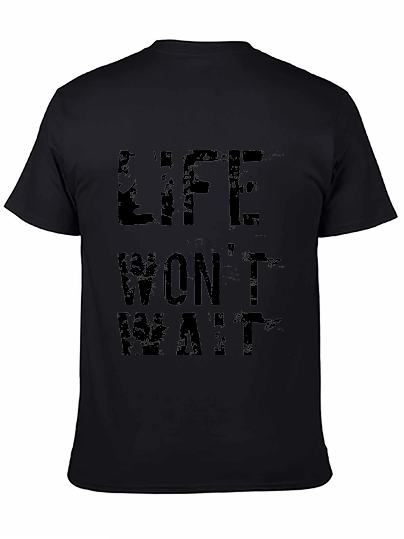 Black Life Won't Wait Graphic Tee view 4
