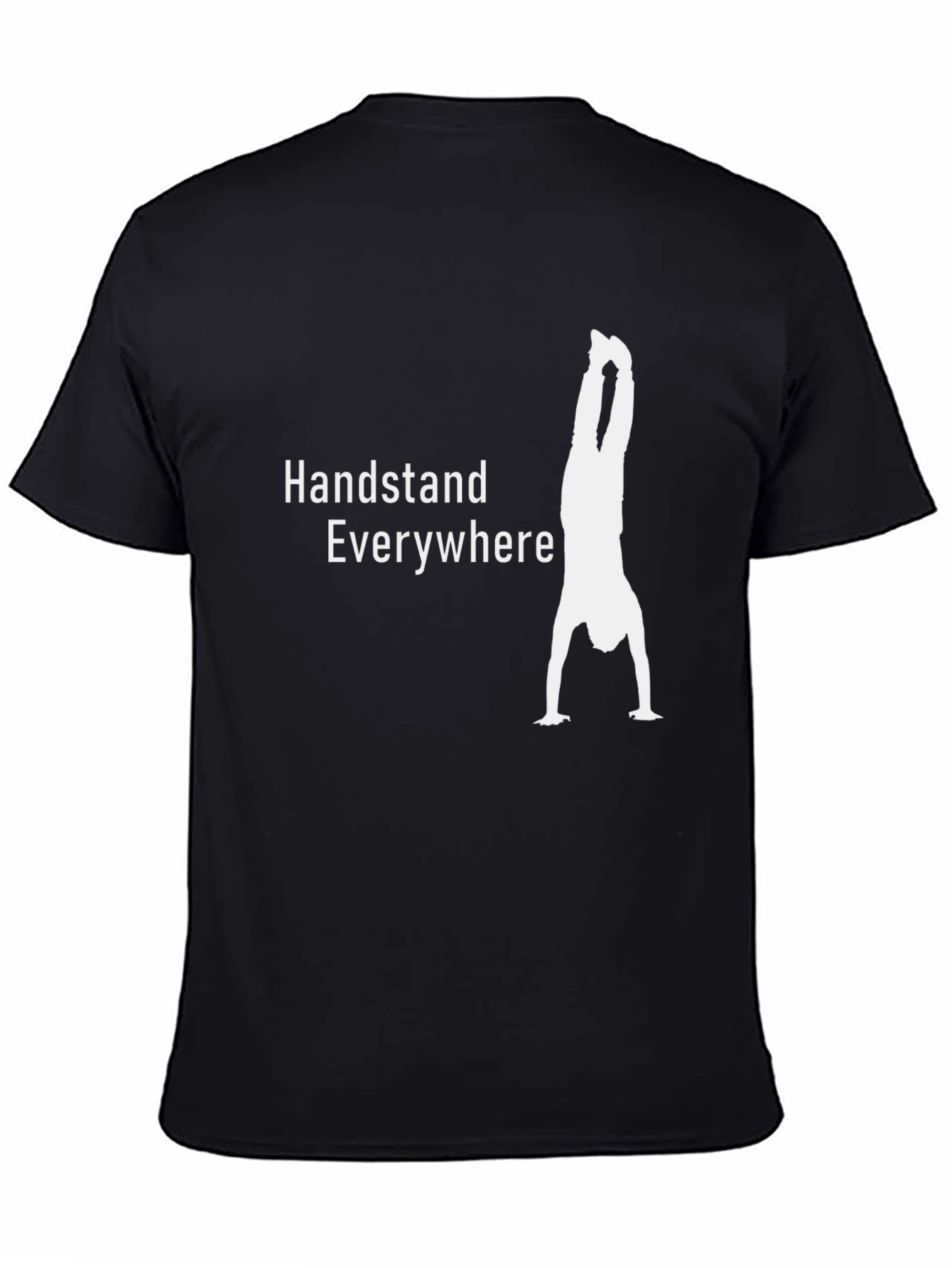 Black Handstand Everywhere Graphic Tee - Black Cotton Blend view 4