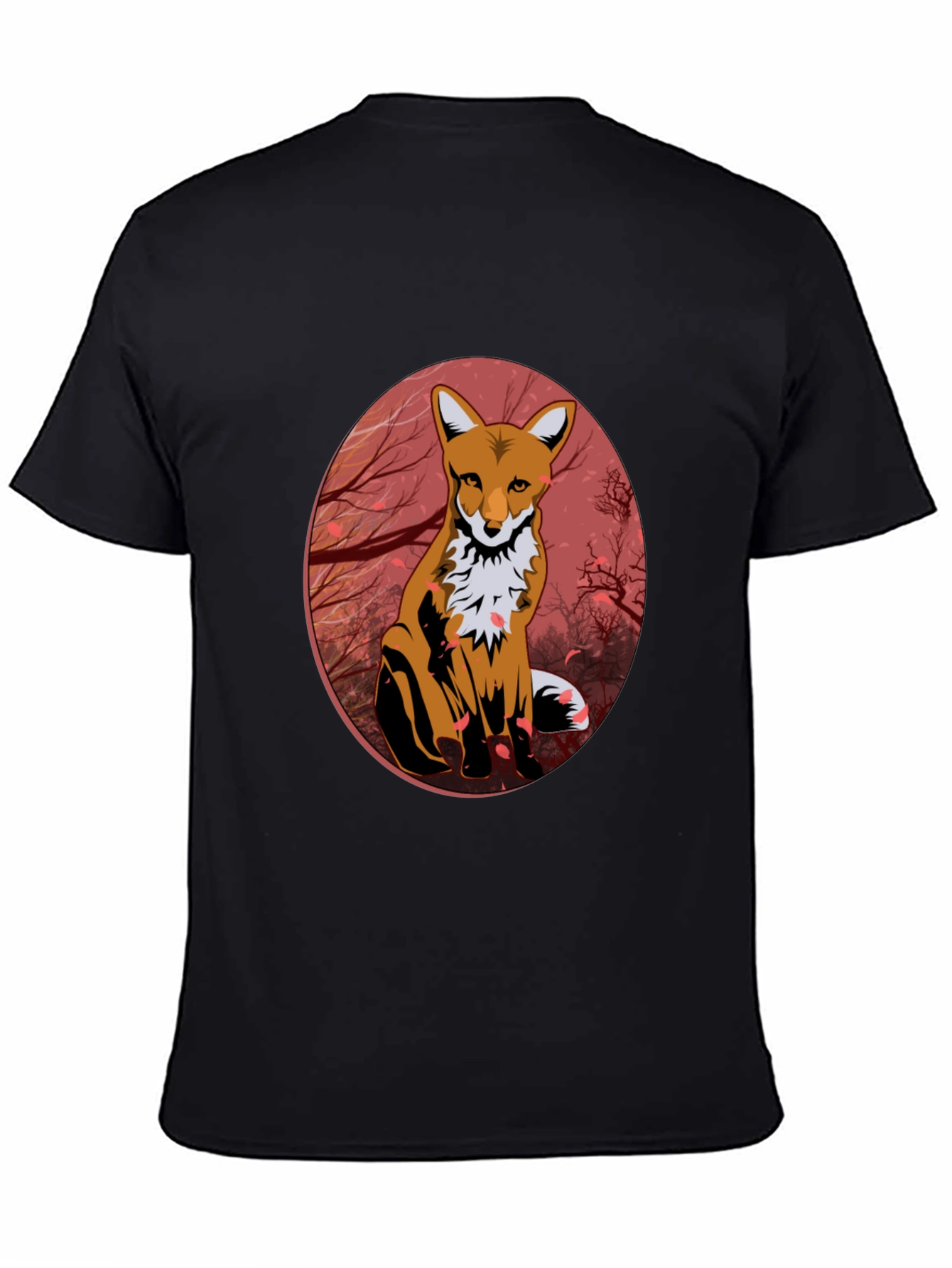 Black Fox Graphic Tee - Men's Black T-Shirt view 4