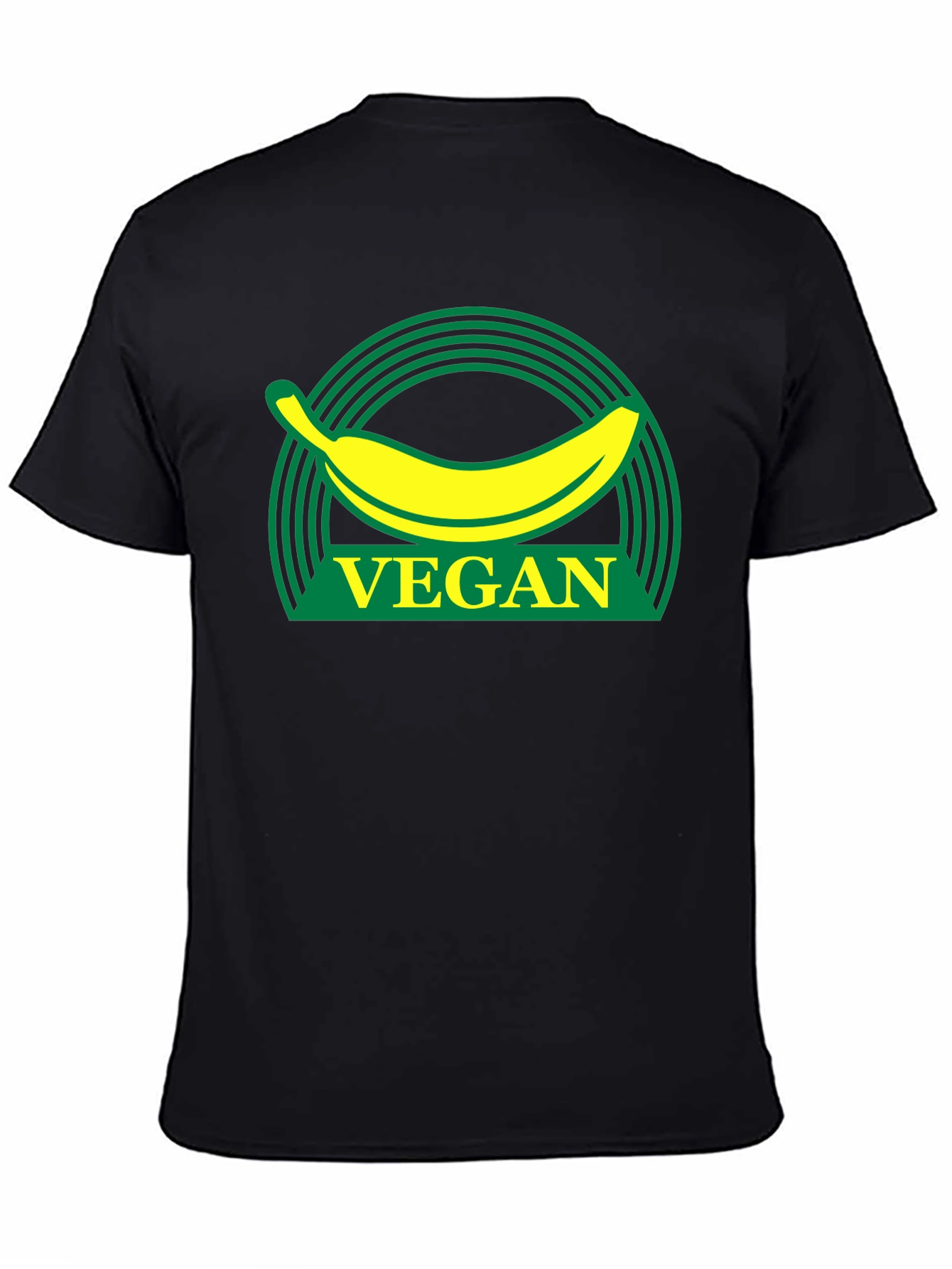 Vegan Banana T-Shirt - Unisex Black Tee - 4
