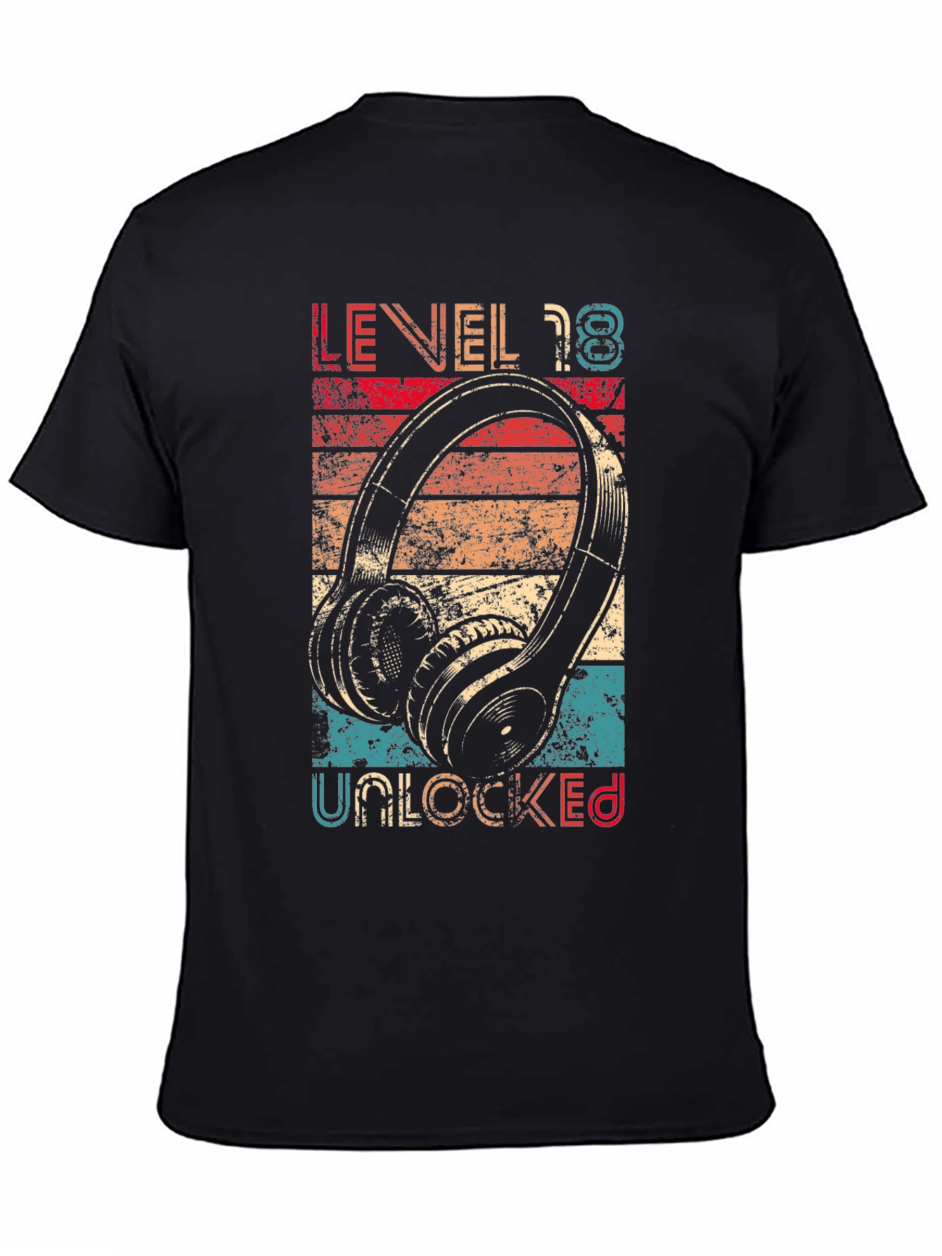 Black Level 18 Unlocked T-Shirt Birthday Gamer Gift view 4