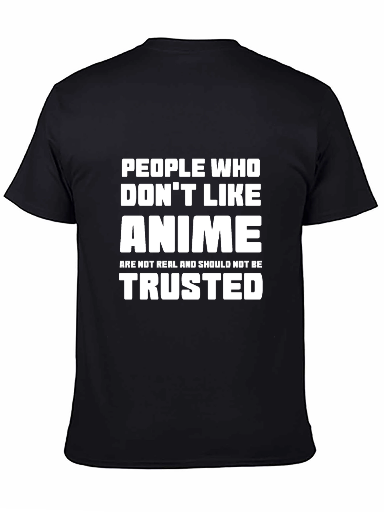 Black Anime Lover T-Shirt: Trust No Hater! view 4