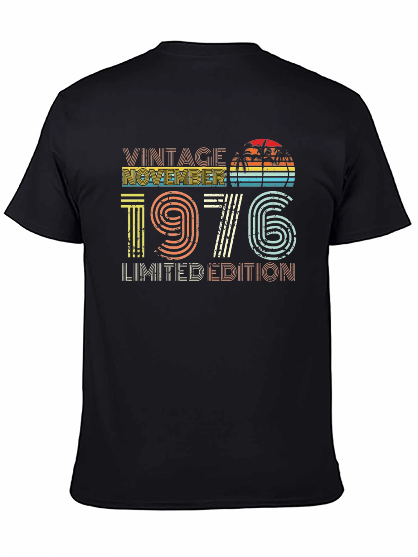 Black Vintage November 1976 Limited Edition T-Shirt view 4