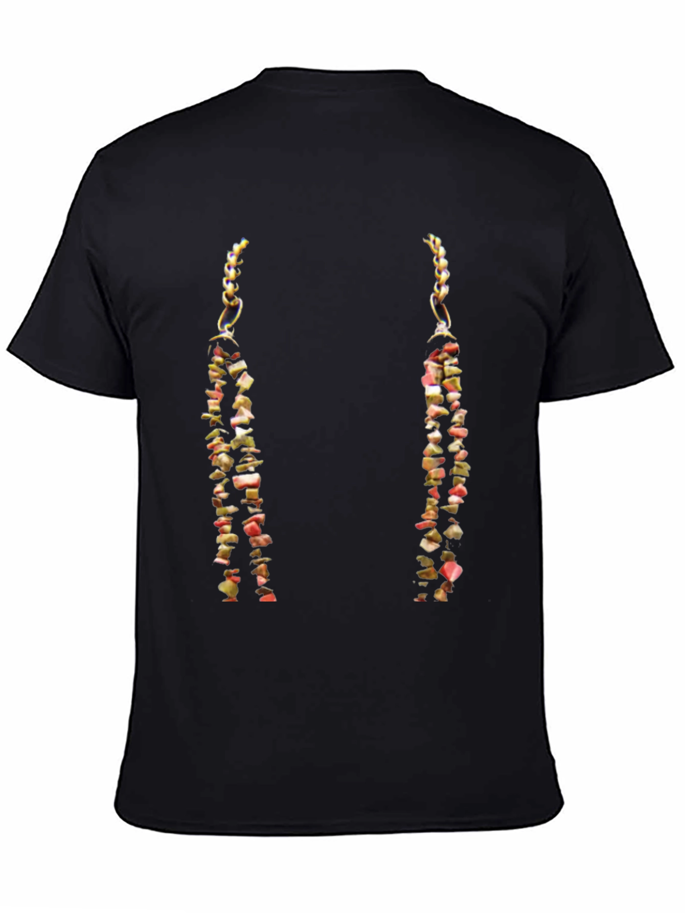 Black Unique Beaded Chain T-Shirt - Stylish Casual Wear view 4