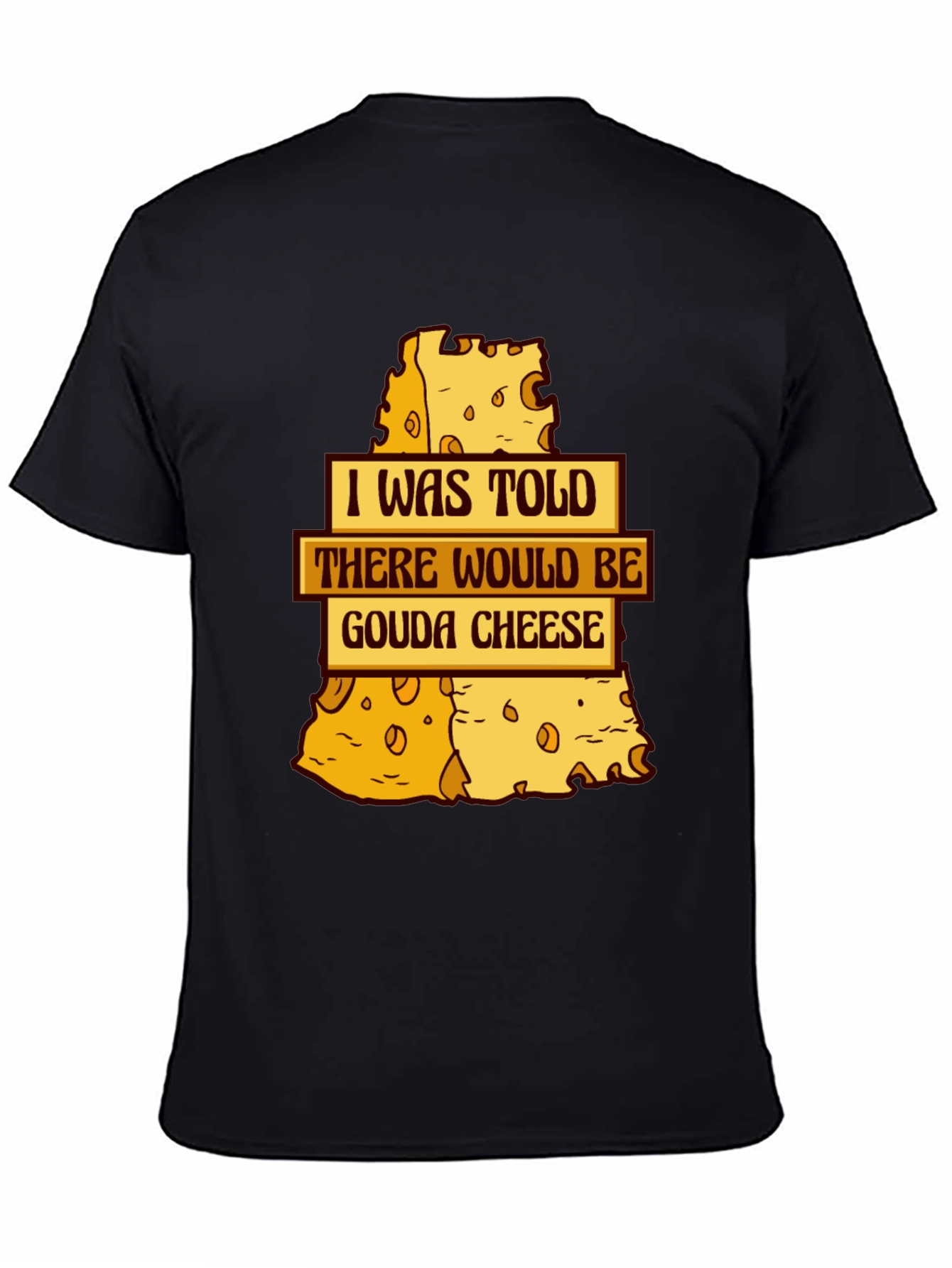 Black Gouda Cheese T-Shirt - Funny Foodie Tee view 4