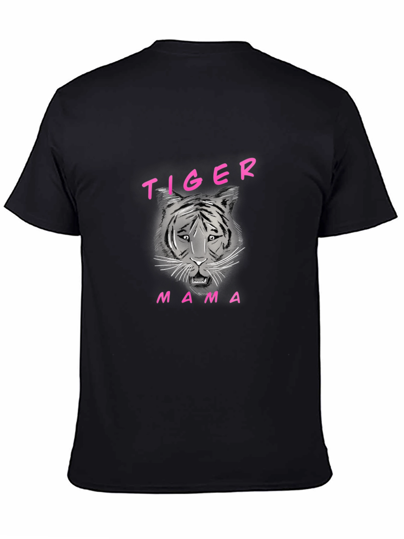 Black Tiger Mama Black Graphic Tee view 4