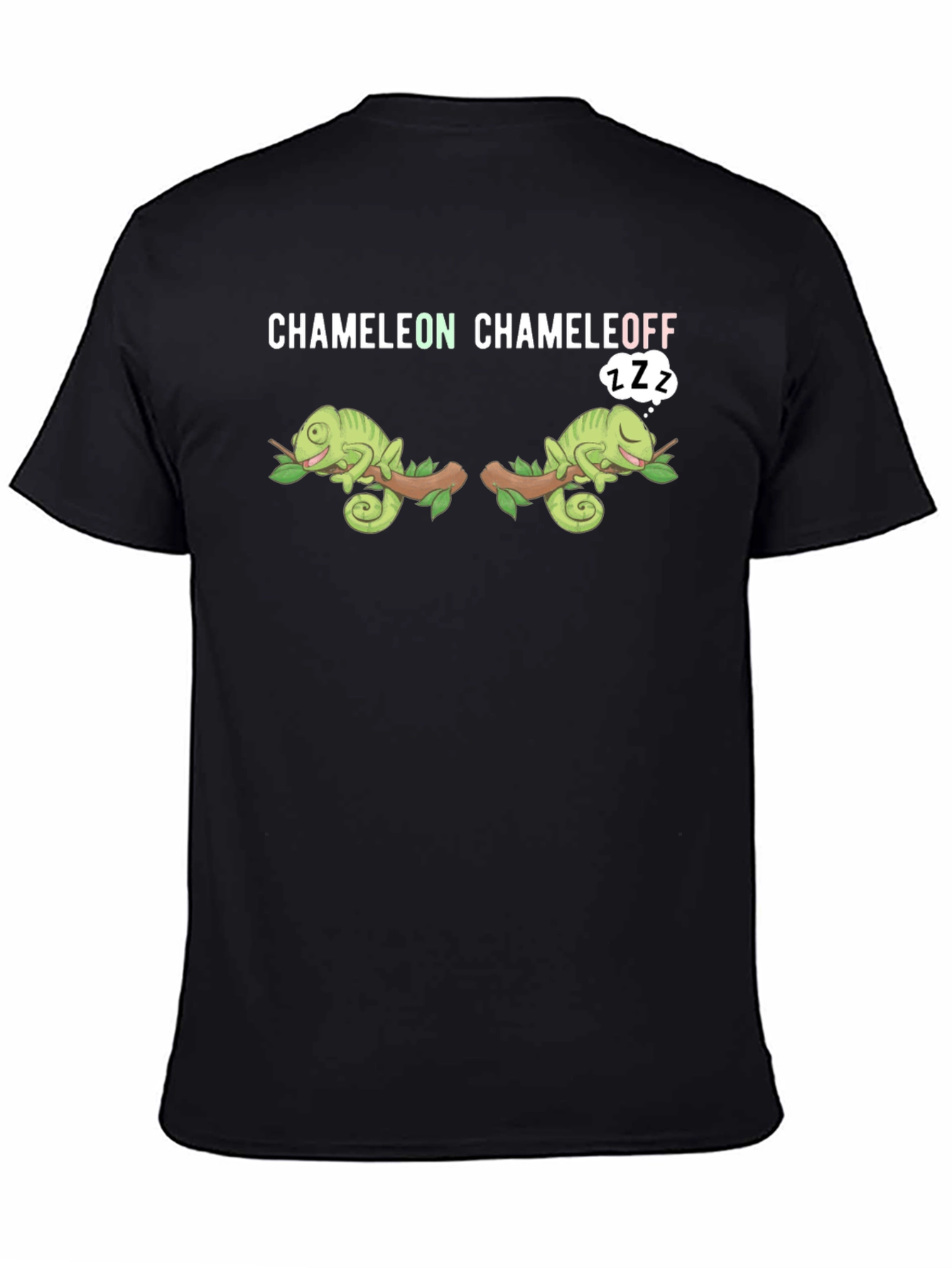 Black Chameleon Chameleoff Graphic T-Shirt view 4