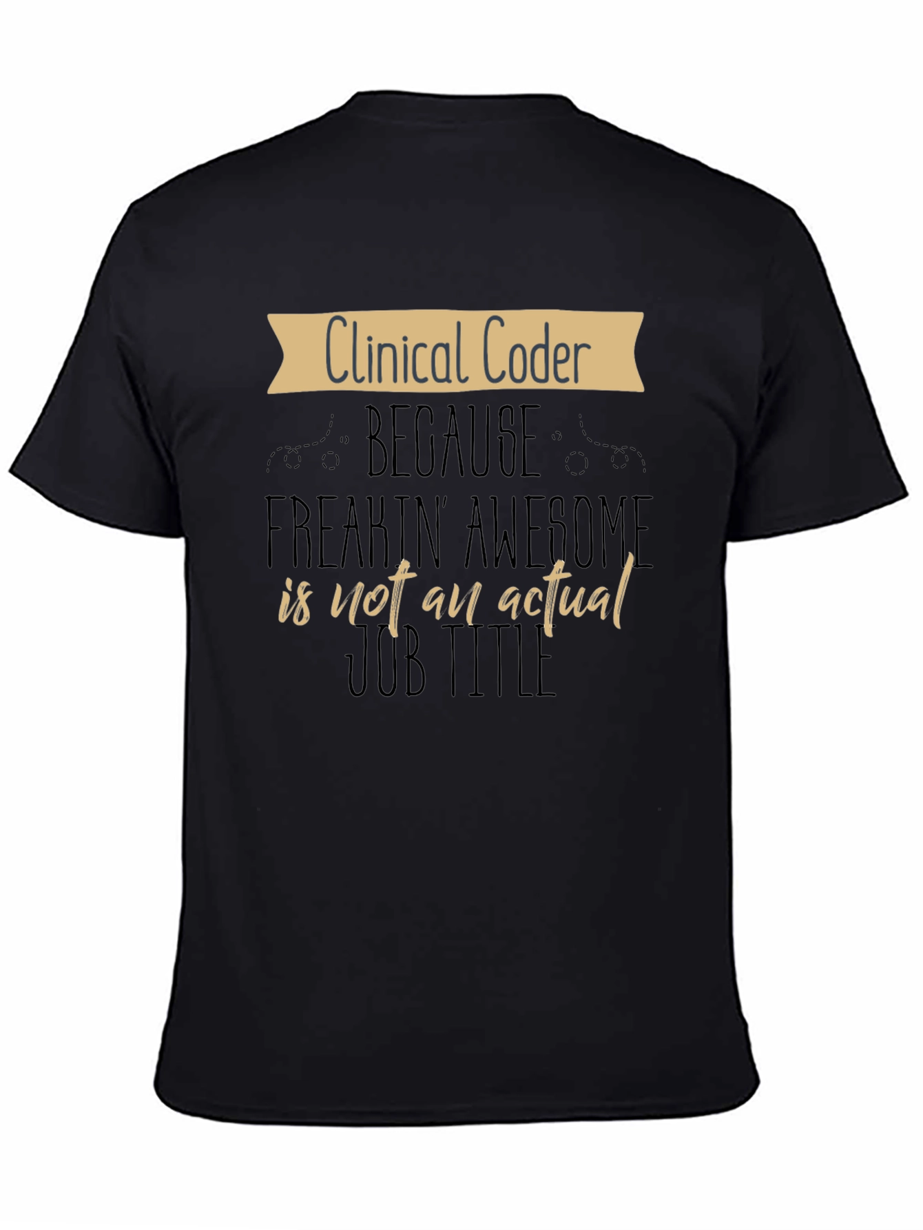 Black Clinical Coder Graphic T-Shirt view 4
