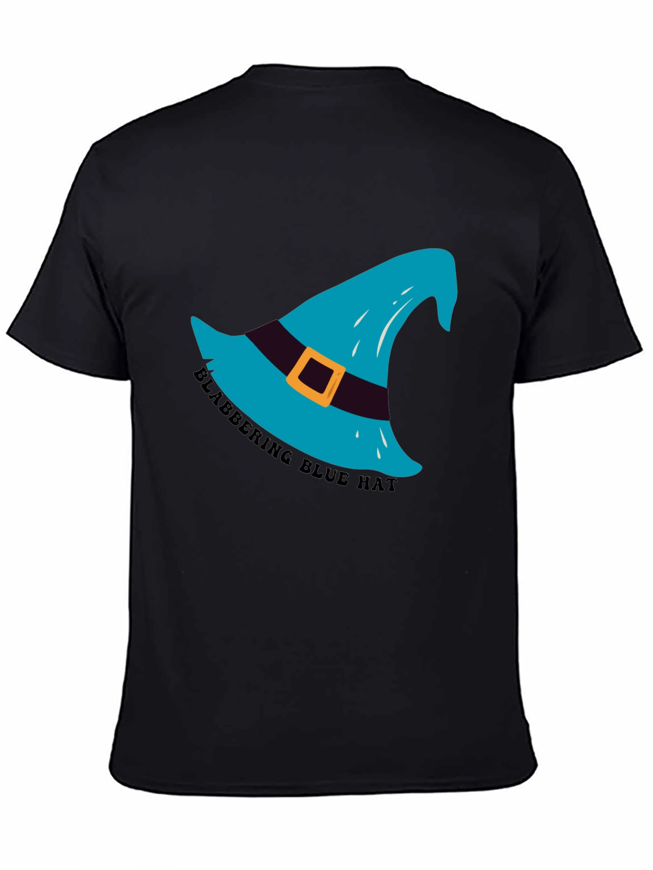 Black Blabbering Blue Hat Graphic Tee - Black view 4