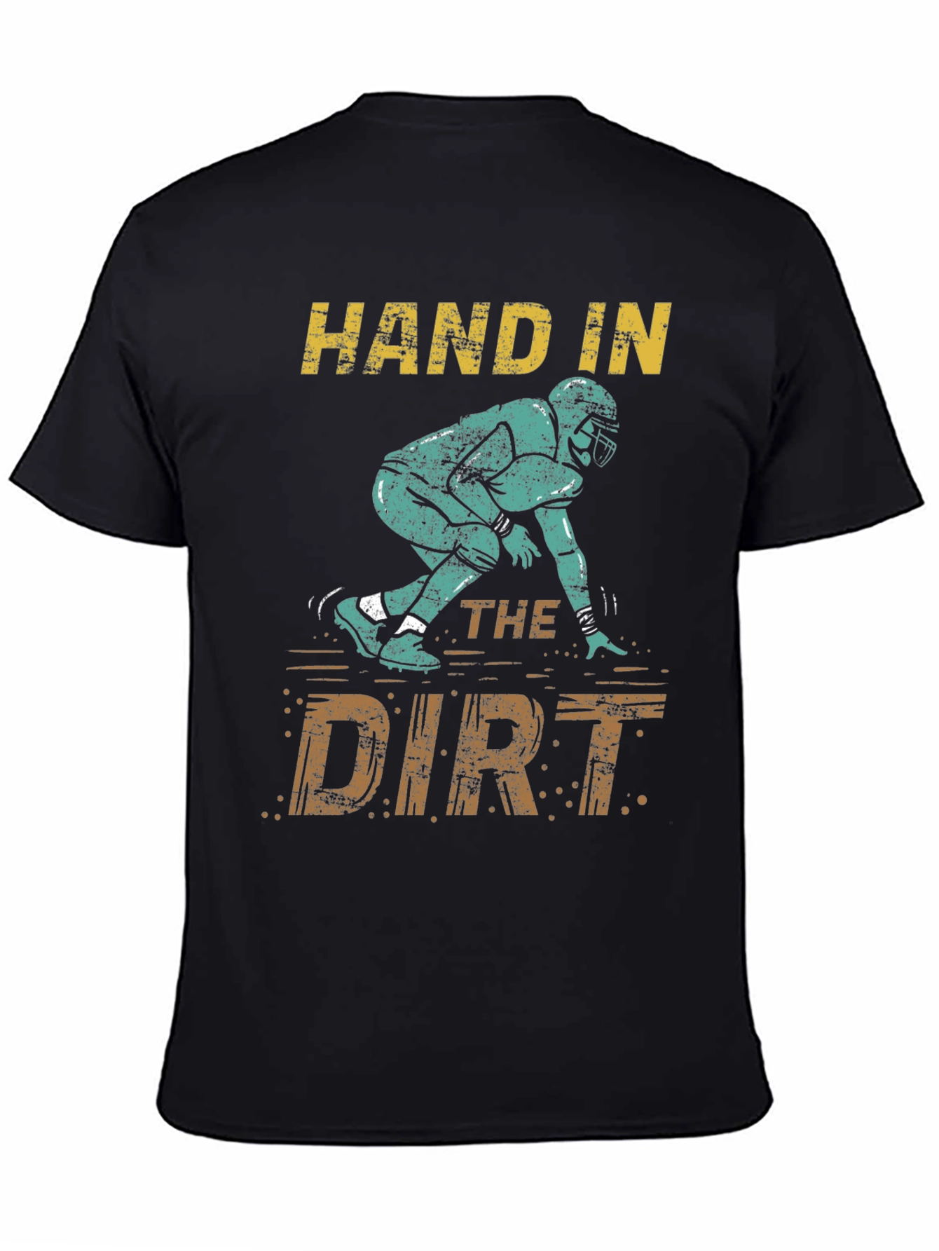 Black Hand in the Dirt Football T-Shirt view 4