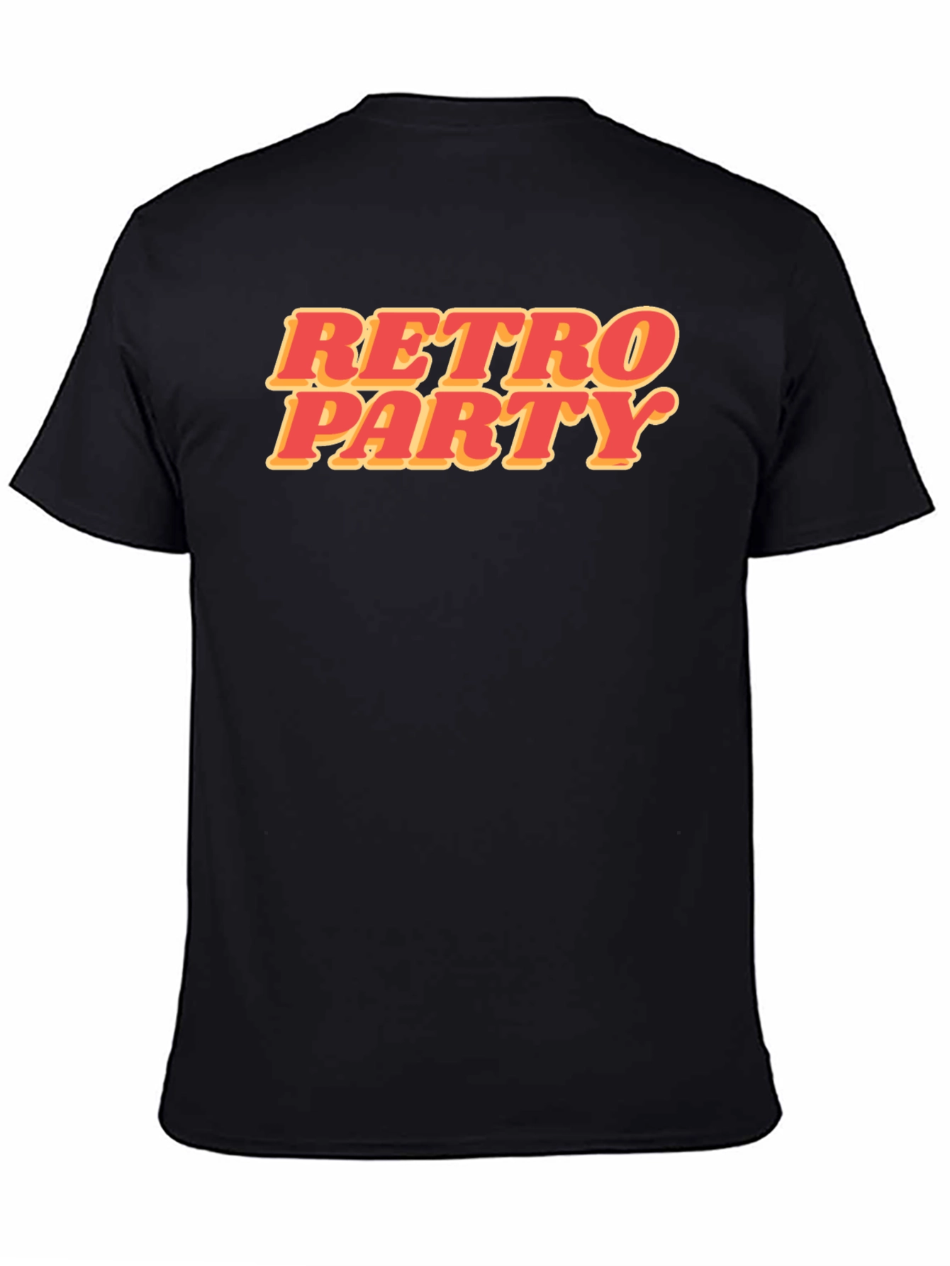 Black Retro Party Graphic T-Shirt - Stylish Black Tee view 4