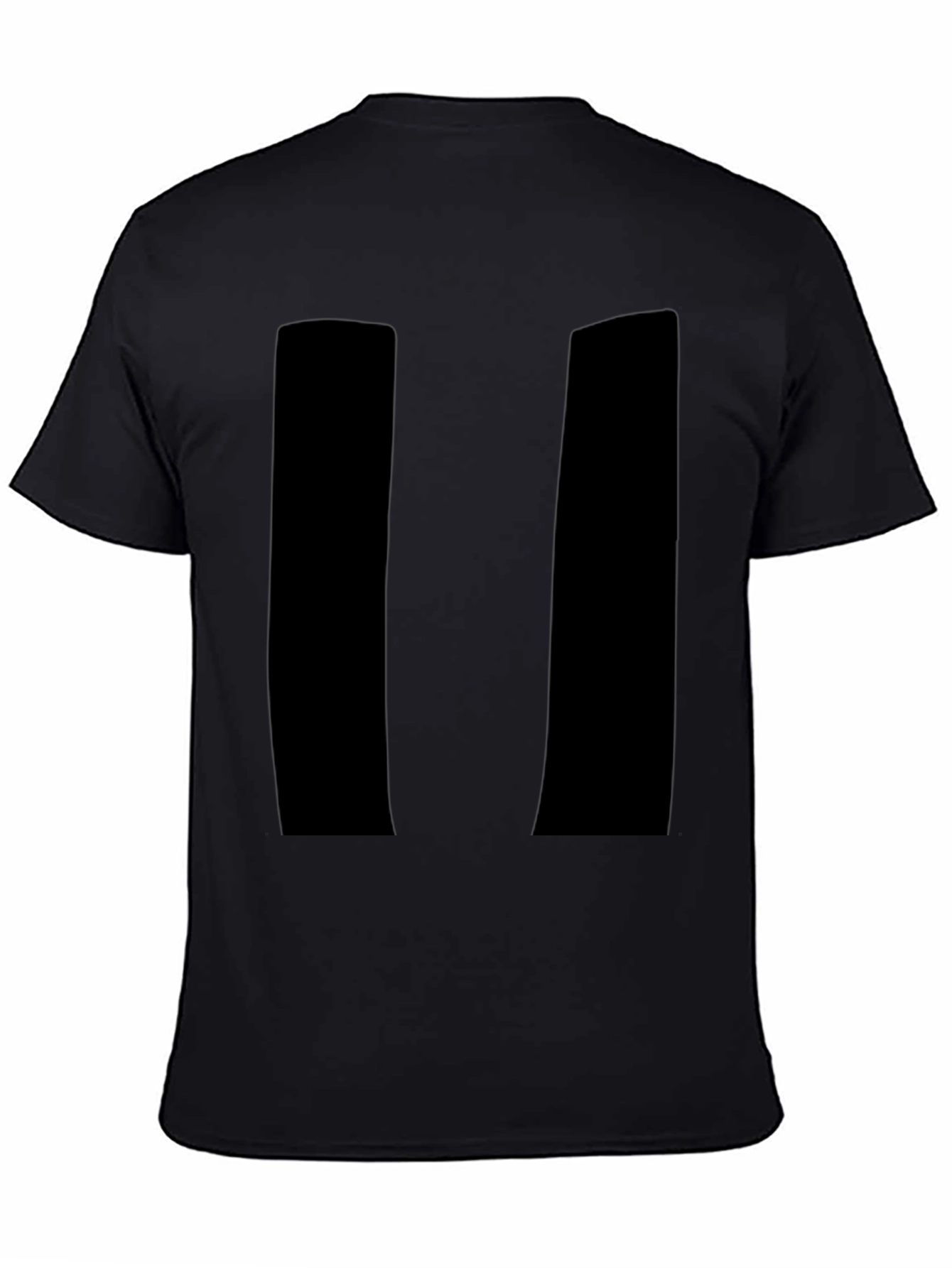 Black Men's Black Pause Symbol Graphic Tee view 4