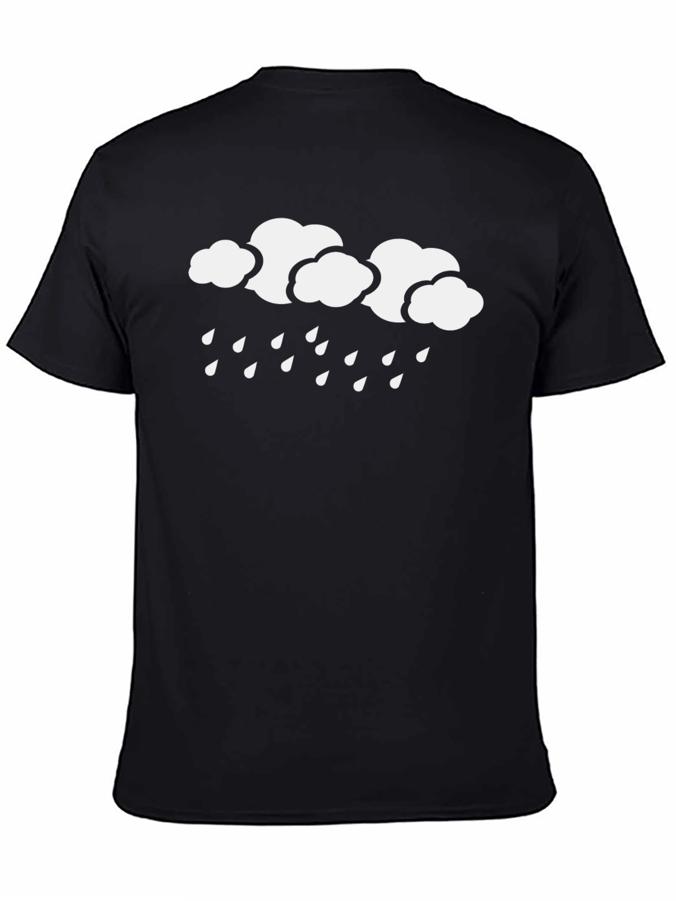 Black Rainy Day Black Cotton Graphic Tee view 4