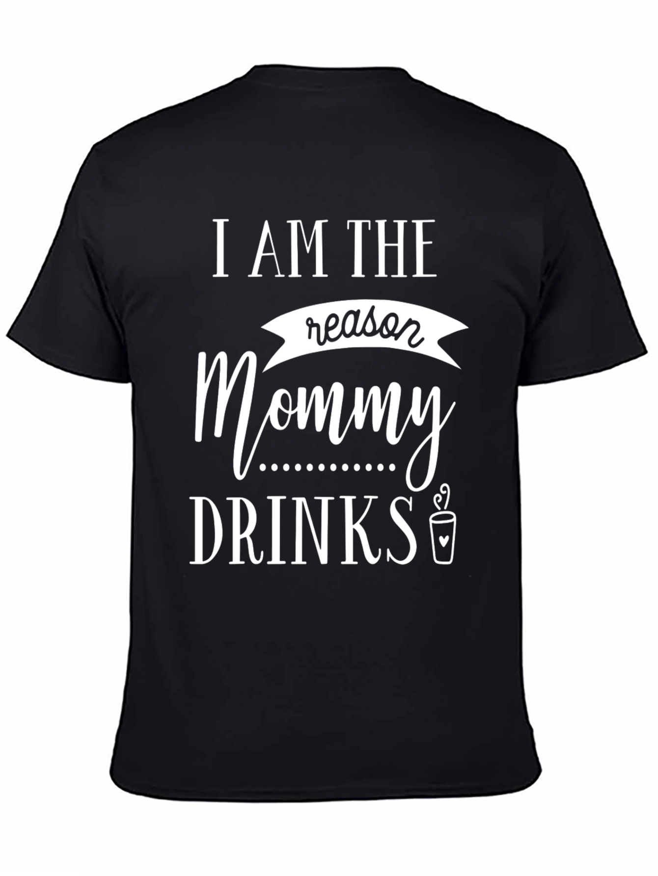 Black Funny "Mommy Drinks" Graphic Tee view 4