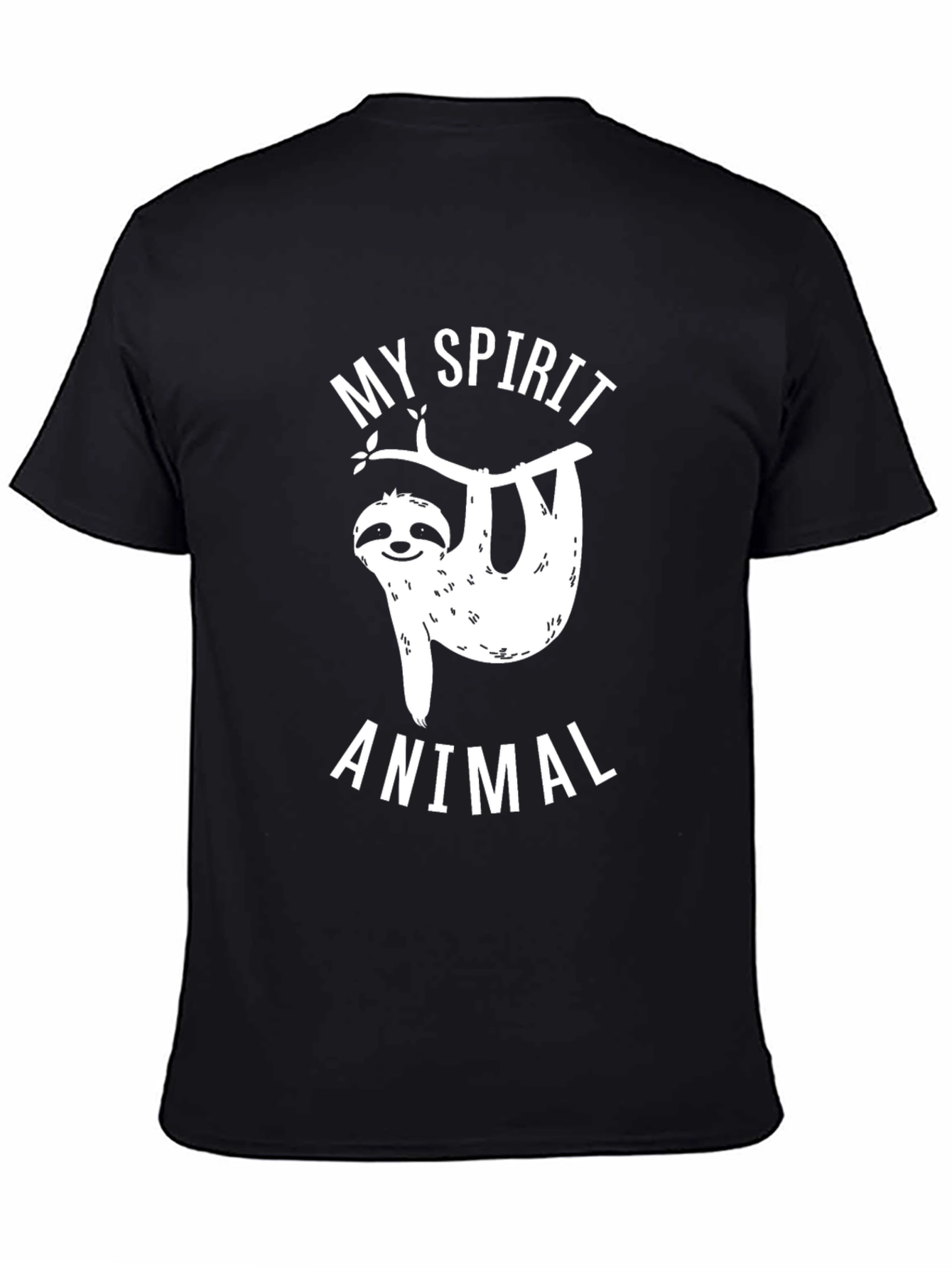 Black My Spirit Animal Sloth Graphic Tee - Unisex view 4