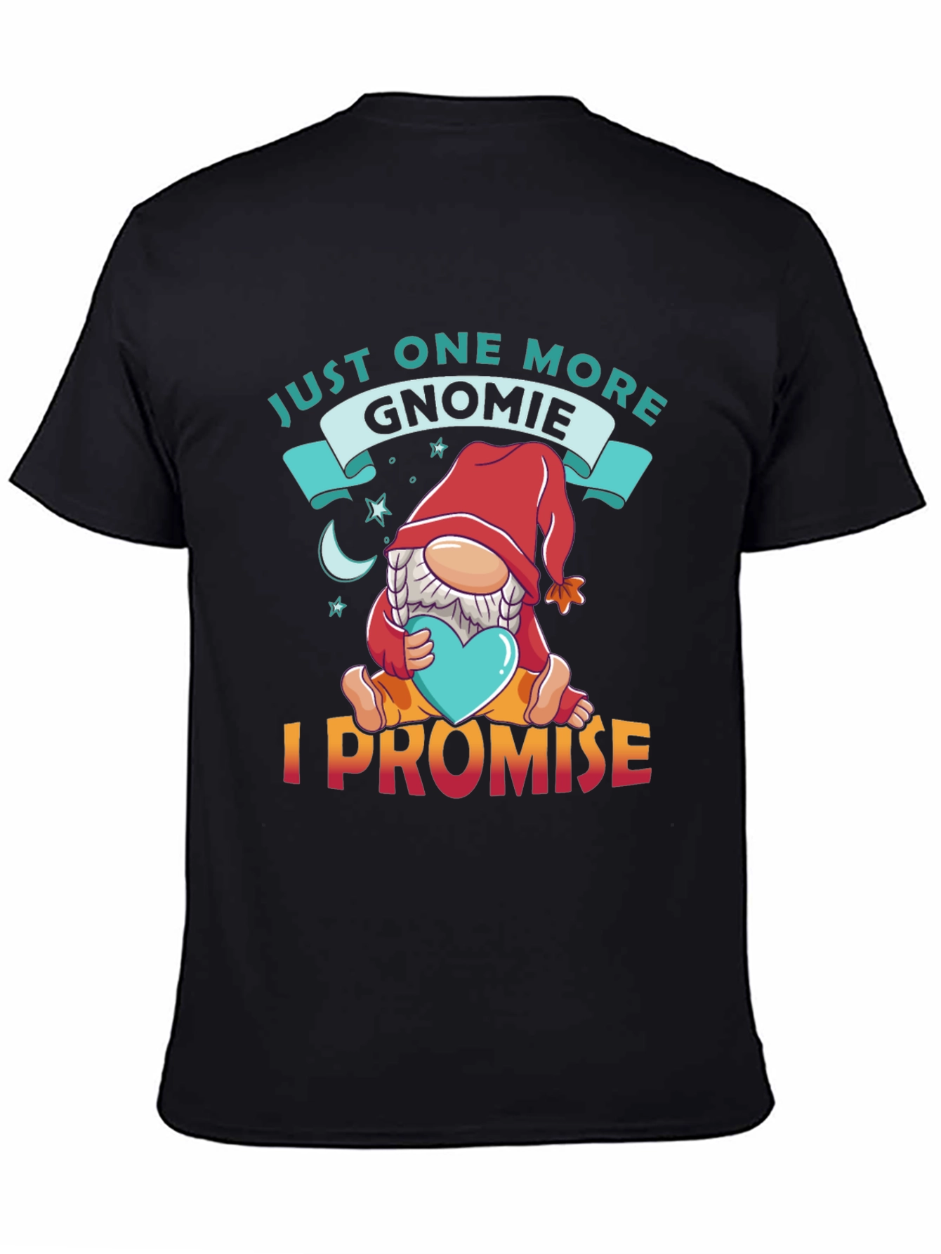 Black Gnomie Promise T-Shirt - Cute Gnome Lover Tee view 4