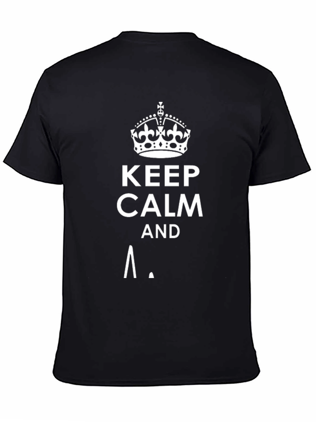 Black Keep Calm T-Shirt | Novelty Graphic Tee view 4