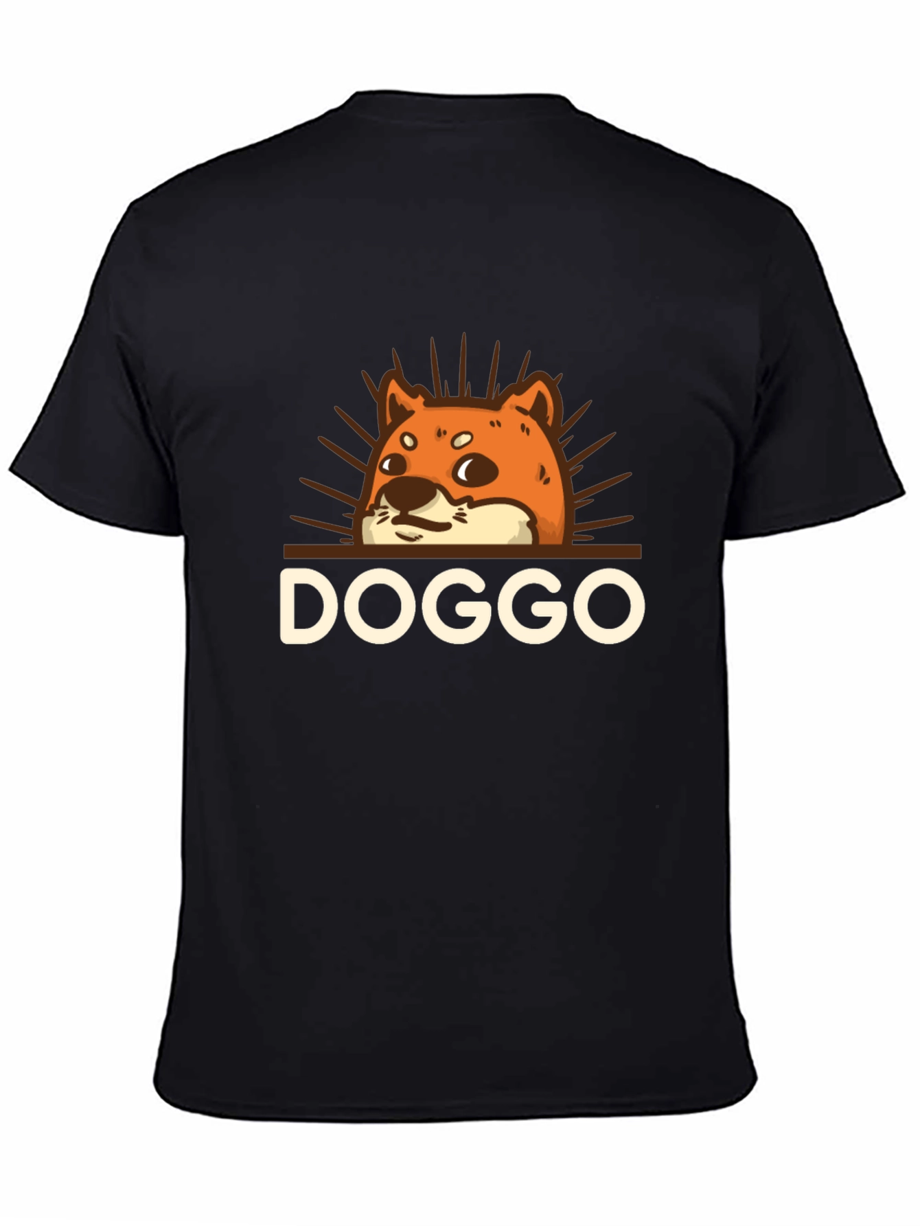 Black Doggo Graphic Tee - Trendy Unisex Shirt view 4