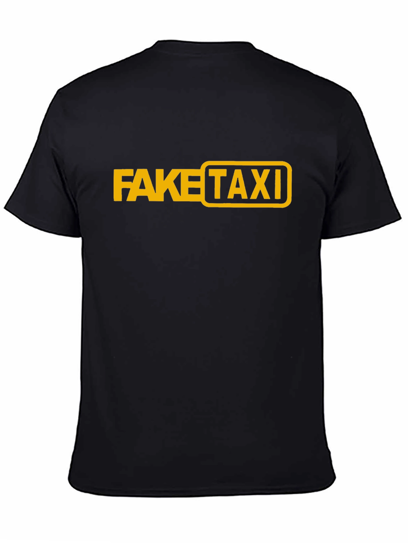 Black Fake Taxi Black Graphic Tee view 4