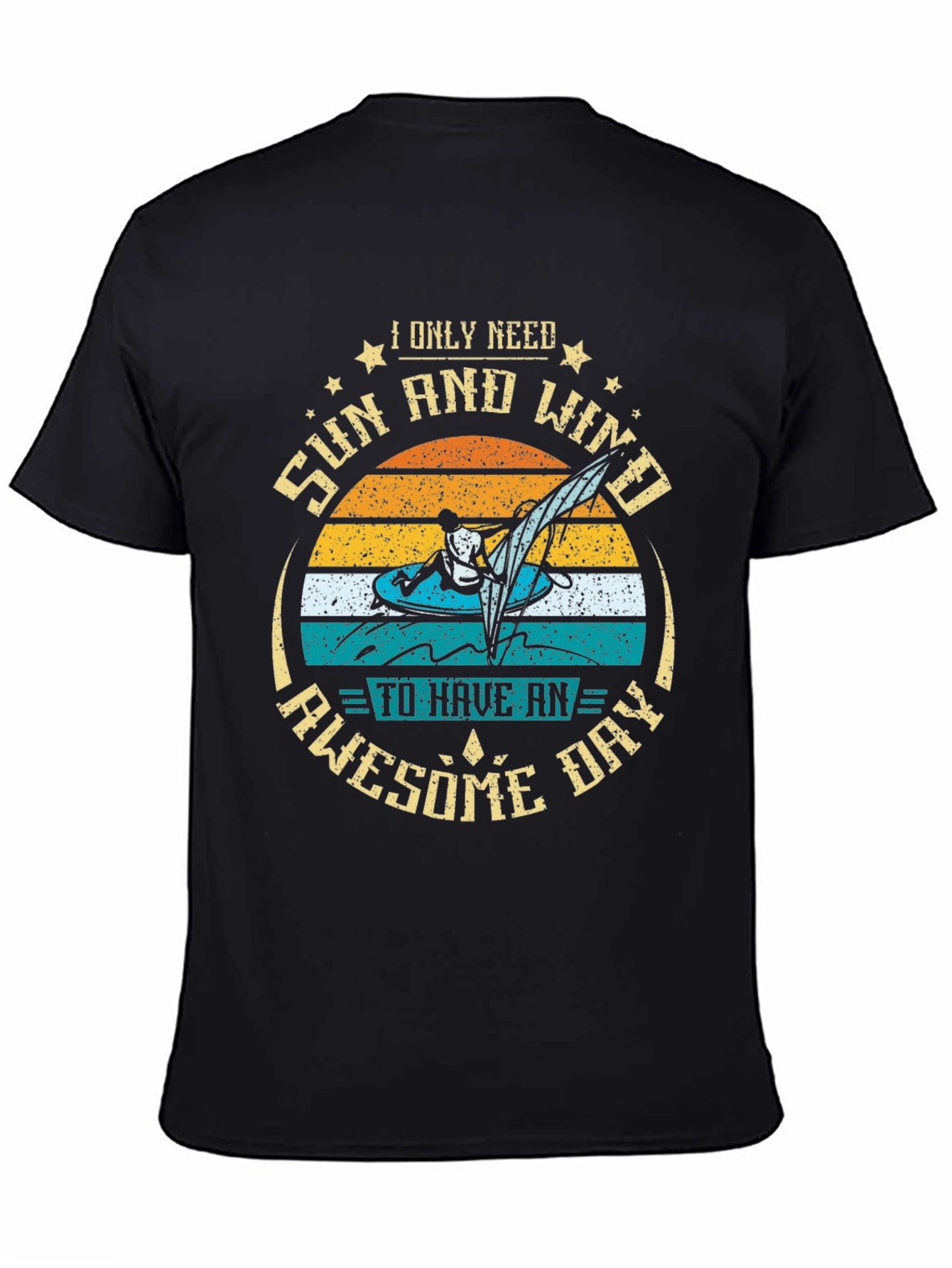 Black Sun & Wind T-Shirt: Awesome Day Vibes view 4
