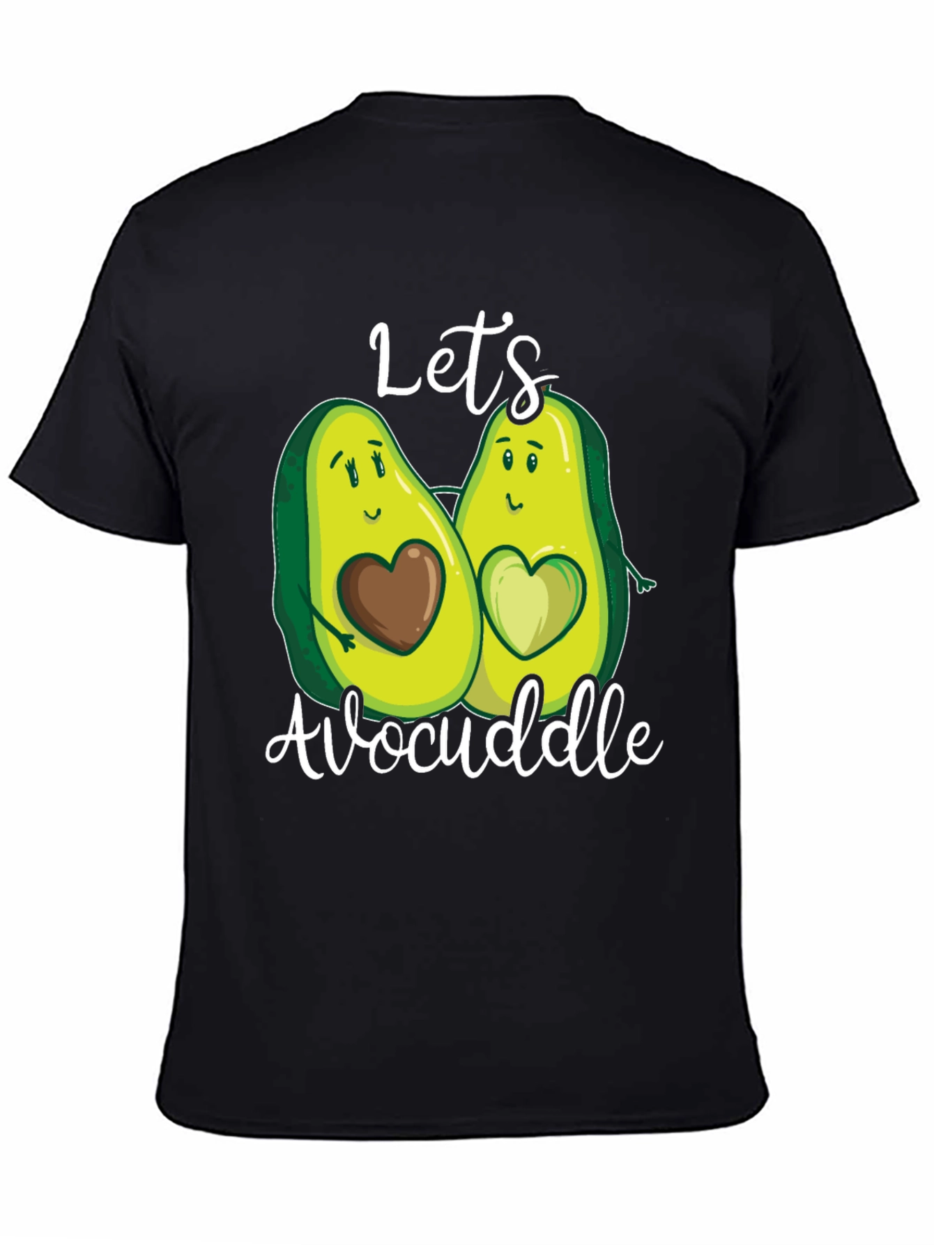 Black Let's Avocuddle T-Shirt view 4