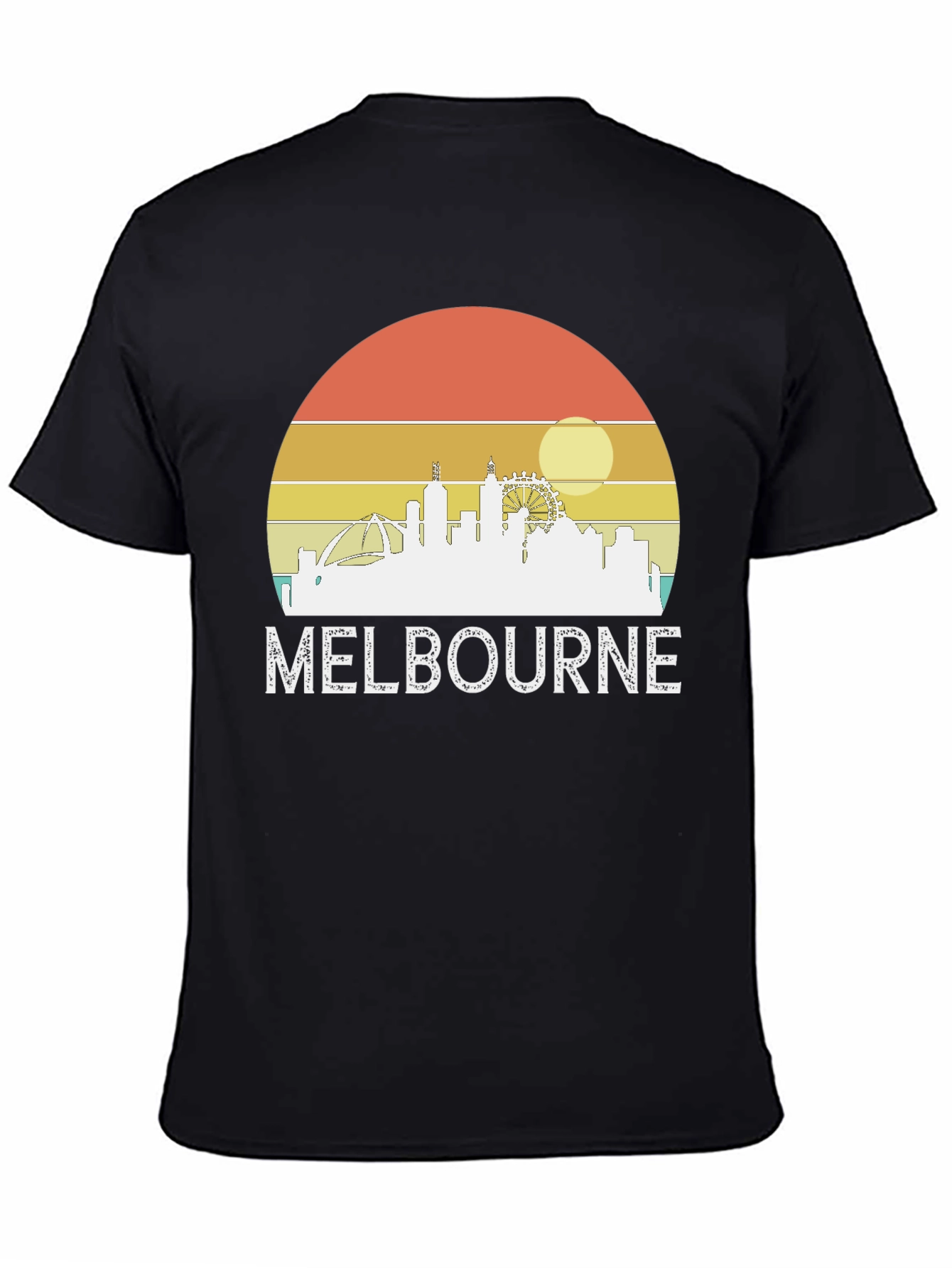 Melbourne Skyline Retro Graphic Tee - 4