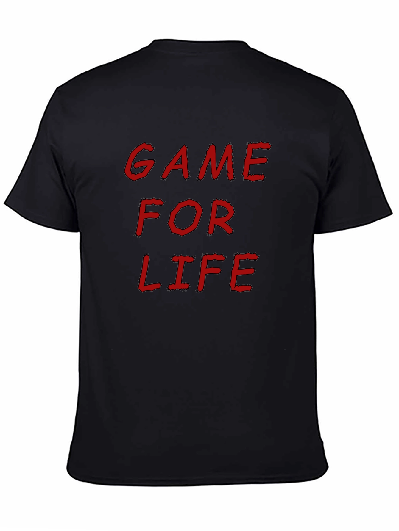 Black Game For Life Graphic Tee view 4