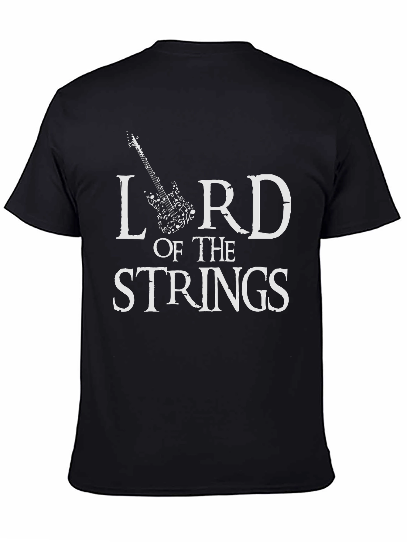 Black Lord of the Strings Black T-Shirt view 4